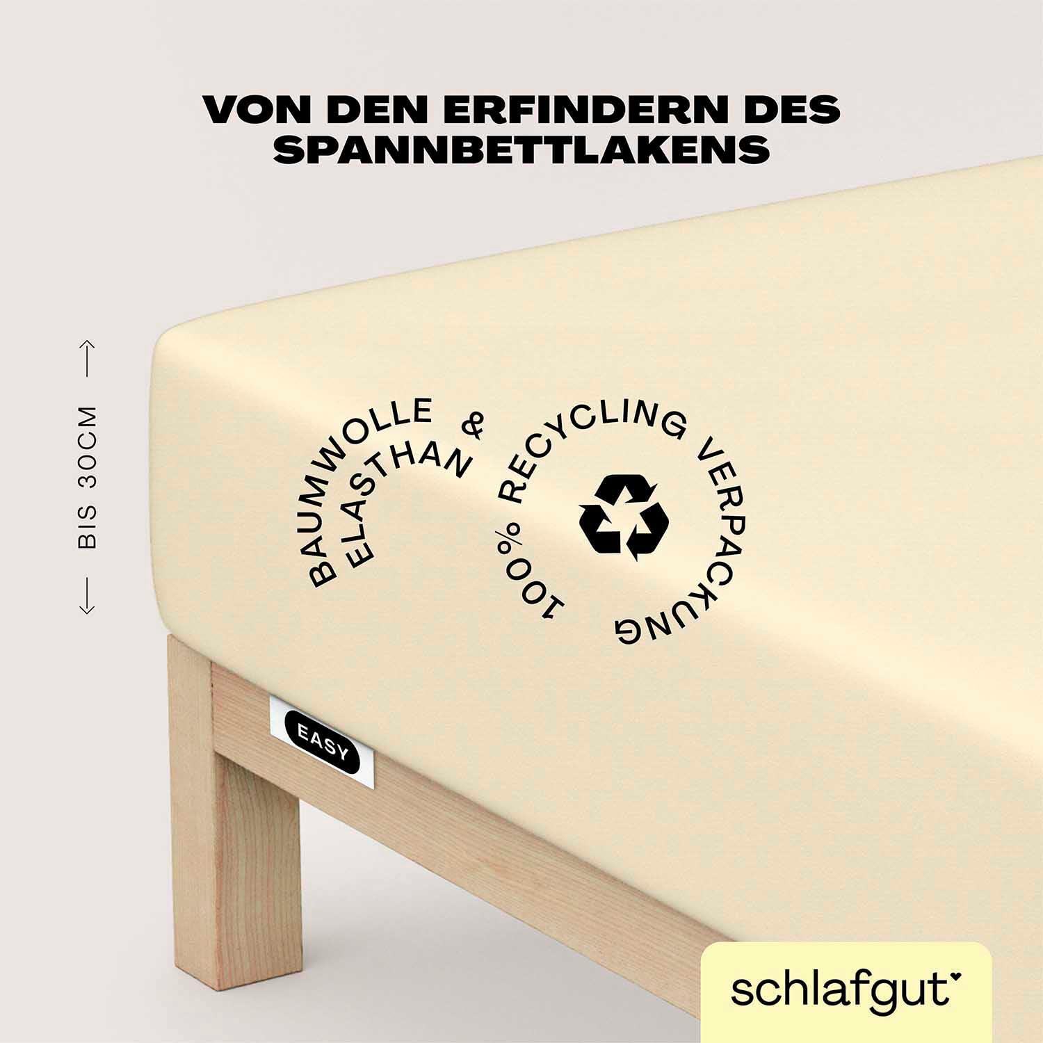 Schlafgut Spannbettlaken »EASY Jersey Elasthan«, MADE IN GREEN by OEKO-TEX® günstig online kaufen