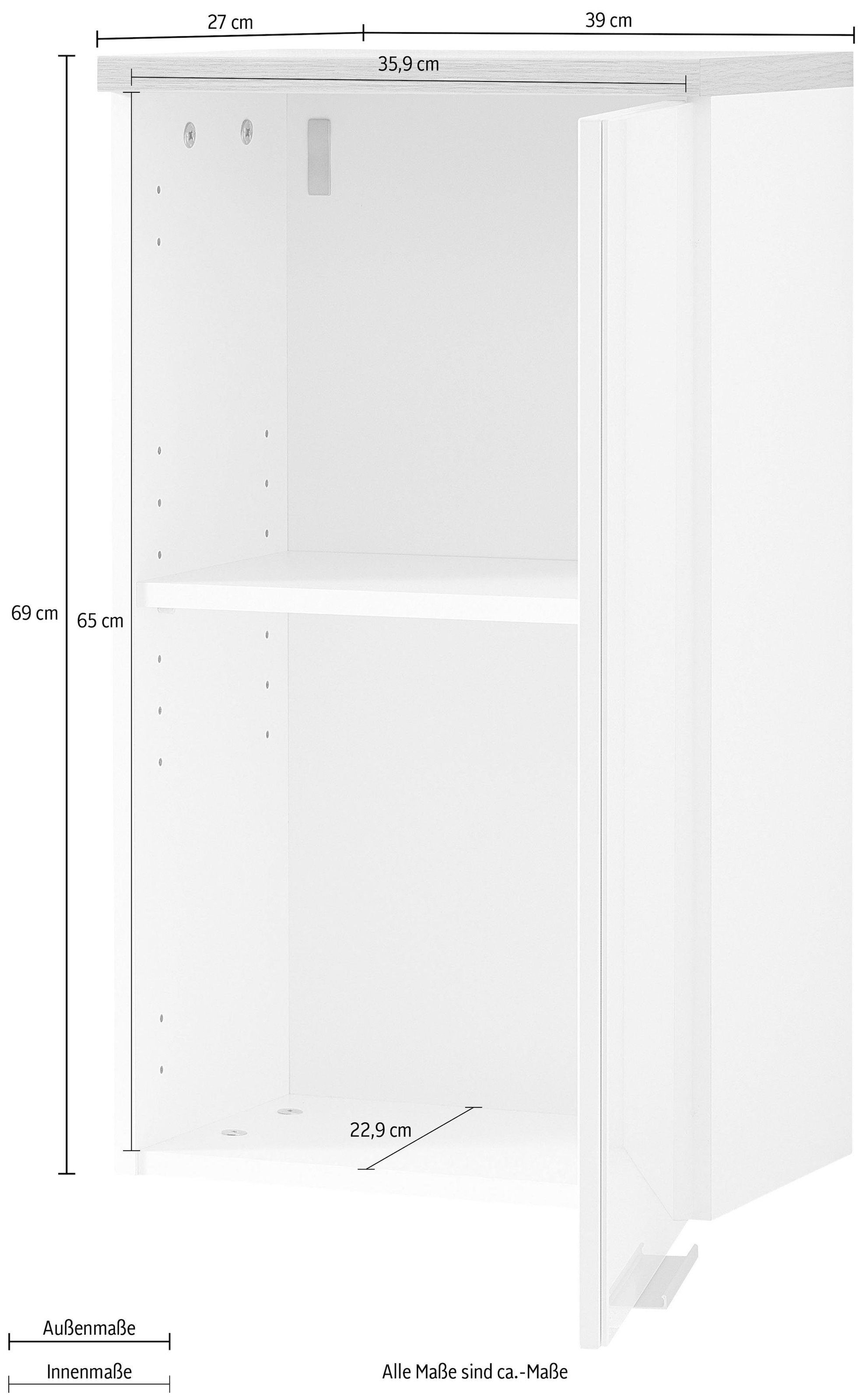 GERMANIA Hängeschrank »Pescara«, Front mit Glasauflage kaufen online