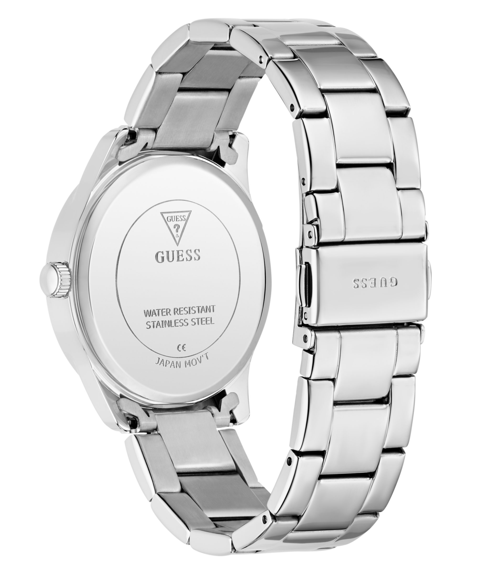 Guess Quarzuhr »ROXY«, Armbanduhr, Damenuhr, Edelstahlarmband, Kristallglas