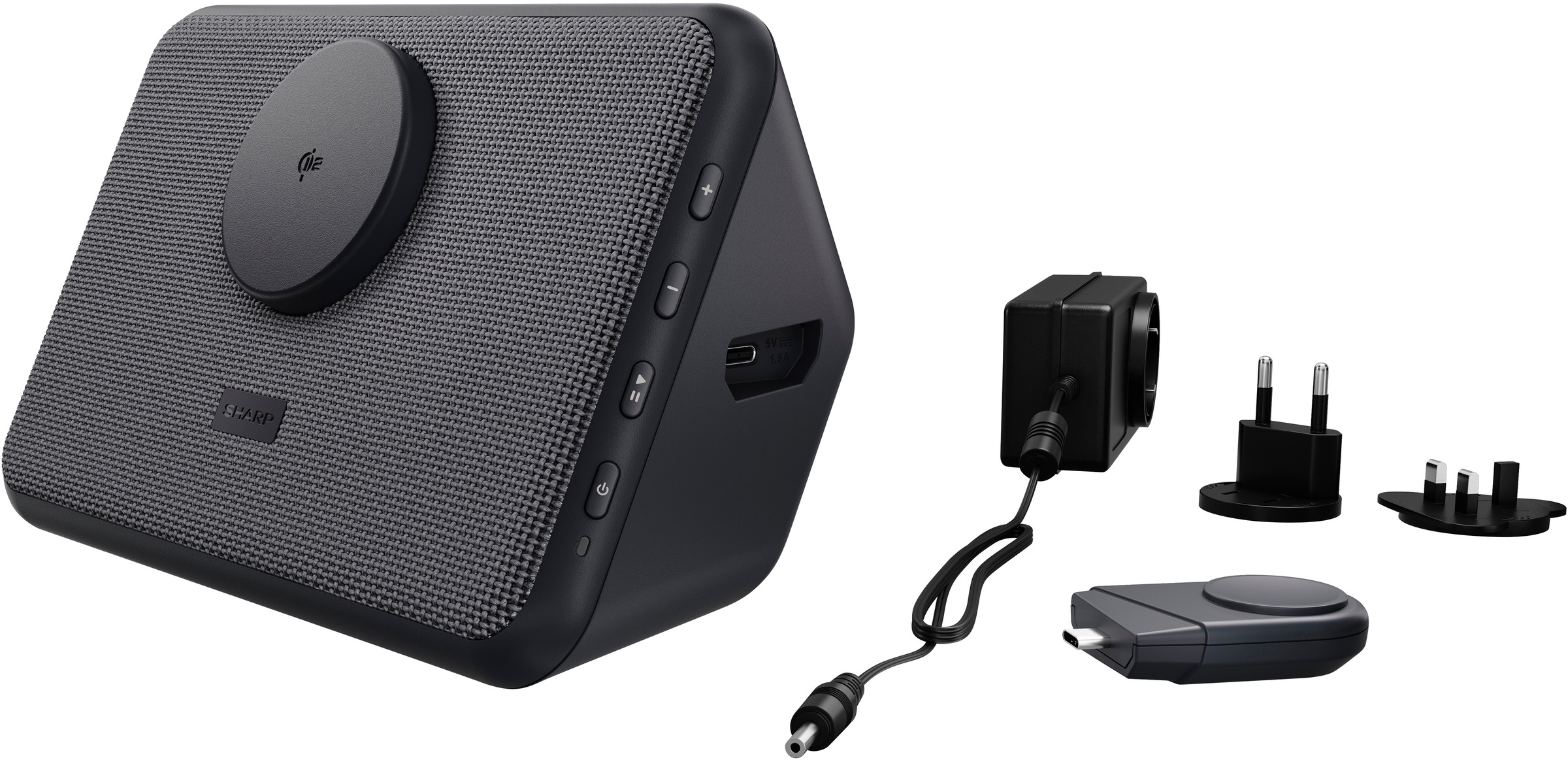 Sharp Bluetooth-Lautsprecher »CP-DS10« Stereo (A2DP Bluetooth | AVRCP Bluetooth | Bluetooth Apple Siri | Google Assistant | Ladefunktion für Mobilgeräte | Lautstärkeregelung )