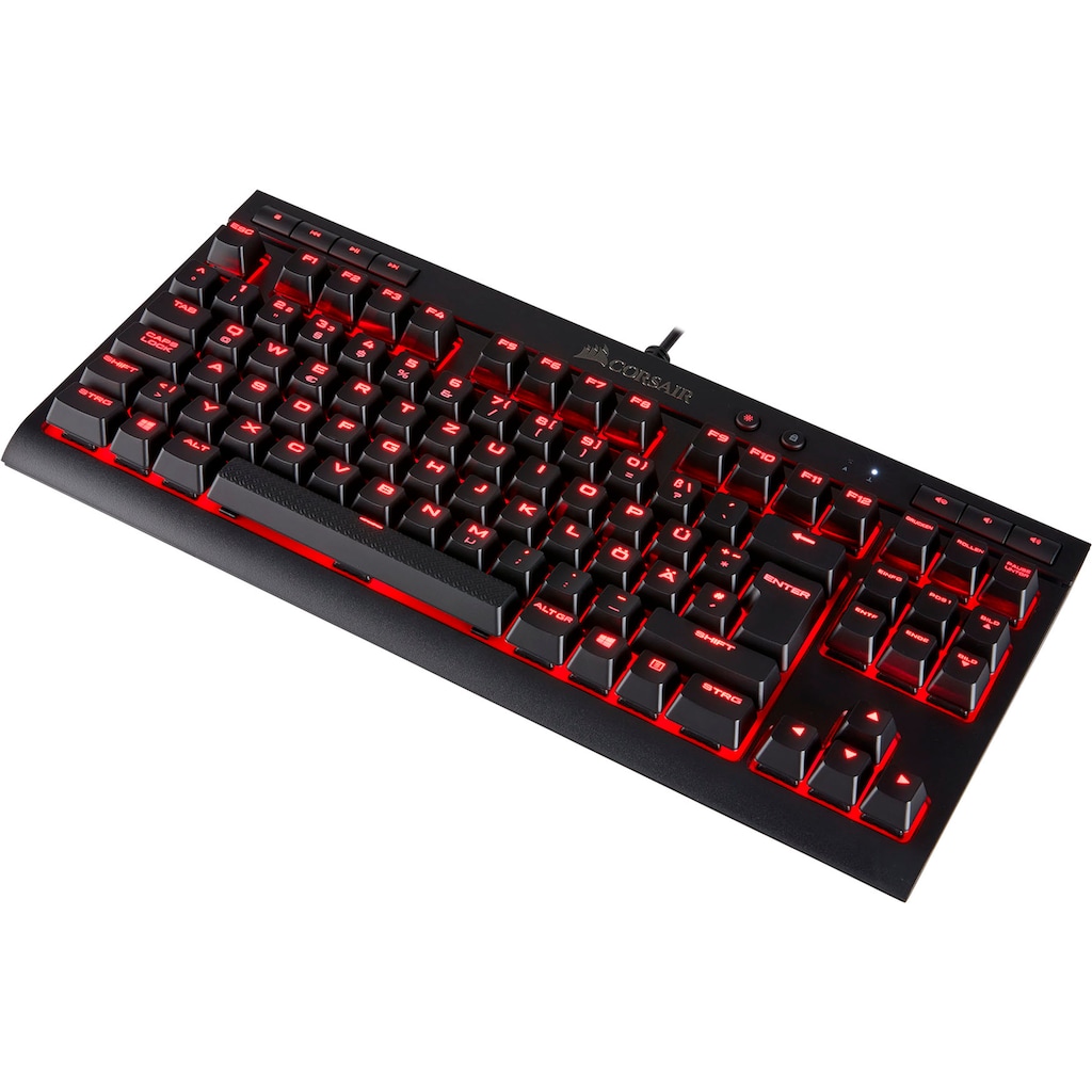 Corsair Gaming-Tastatur »Gaming Keyboard K63 Black Mechanical Cherry MX Red LED«, (USB-Durchschleife)