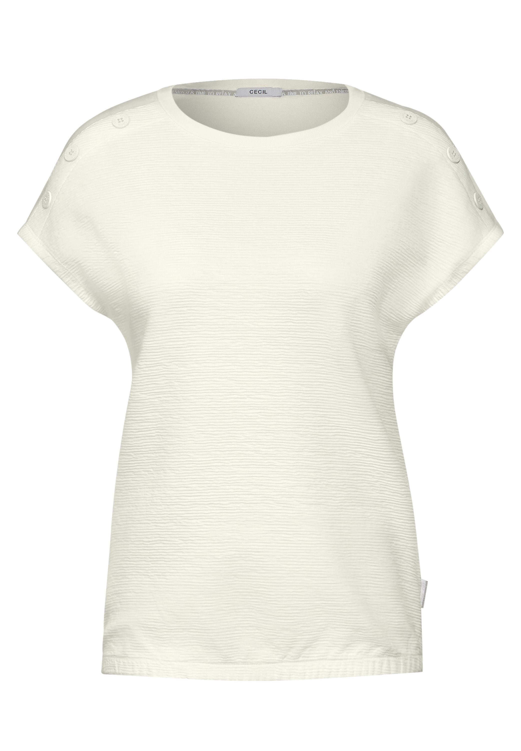 Cecil T-Shirt, mit elegantem Knopfdetail an der Schulter