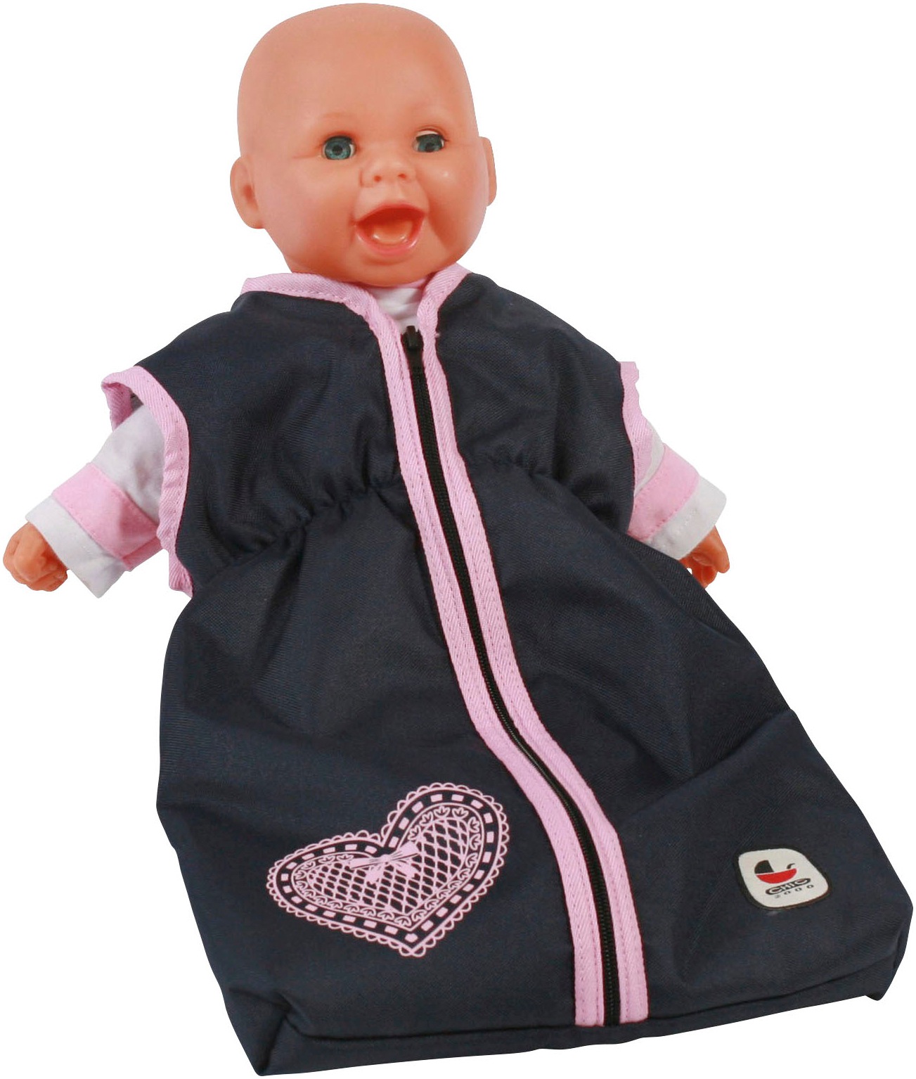 CHIC2000 Puppen Schlafsack »Melange Grau-Navy«