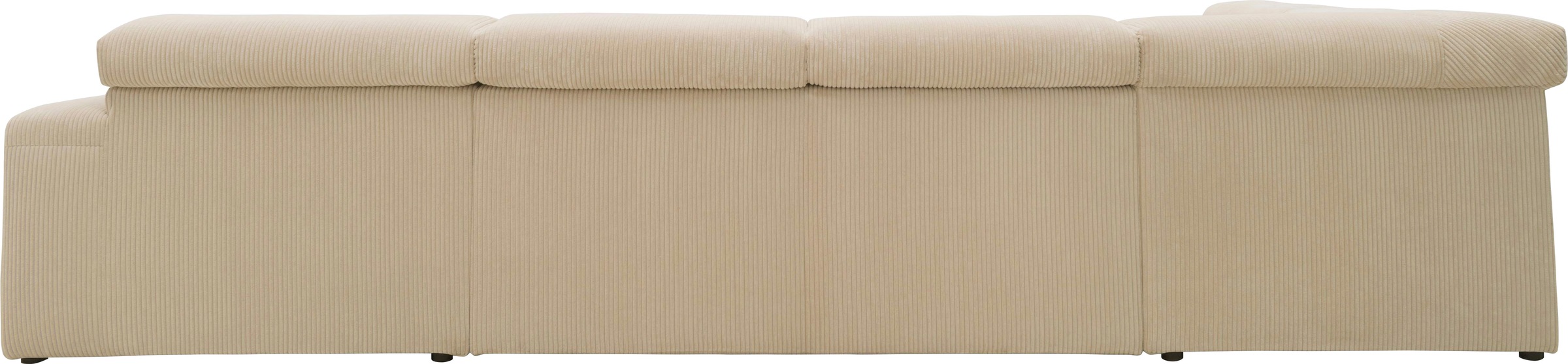 DOMO collection Wohnlandschaft »Brandon viele Bezugsarten, auch in Cord und Leder, incl. Nierenkissen«, mit Kopfteilverstellung, wahlweise Sitztiefenverstellung, U-Form