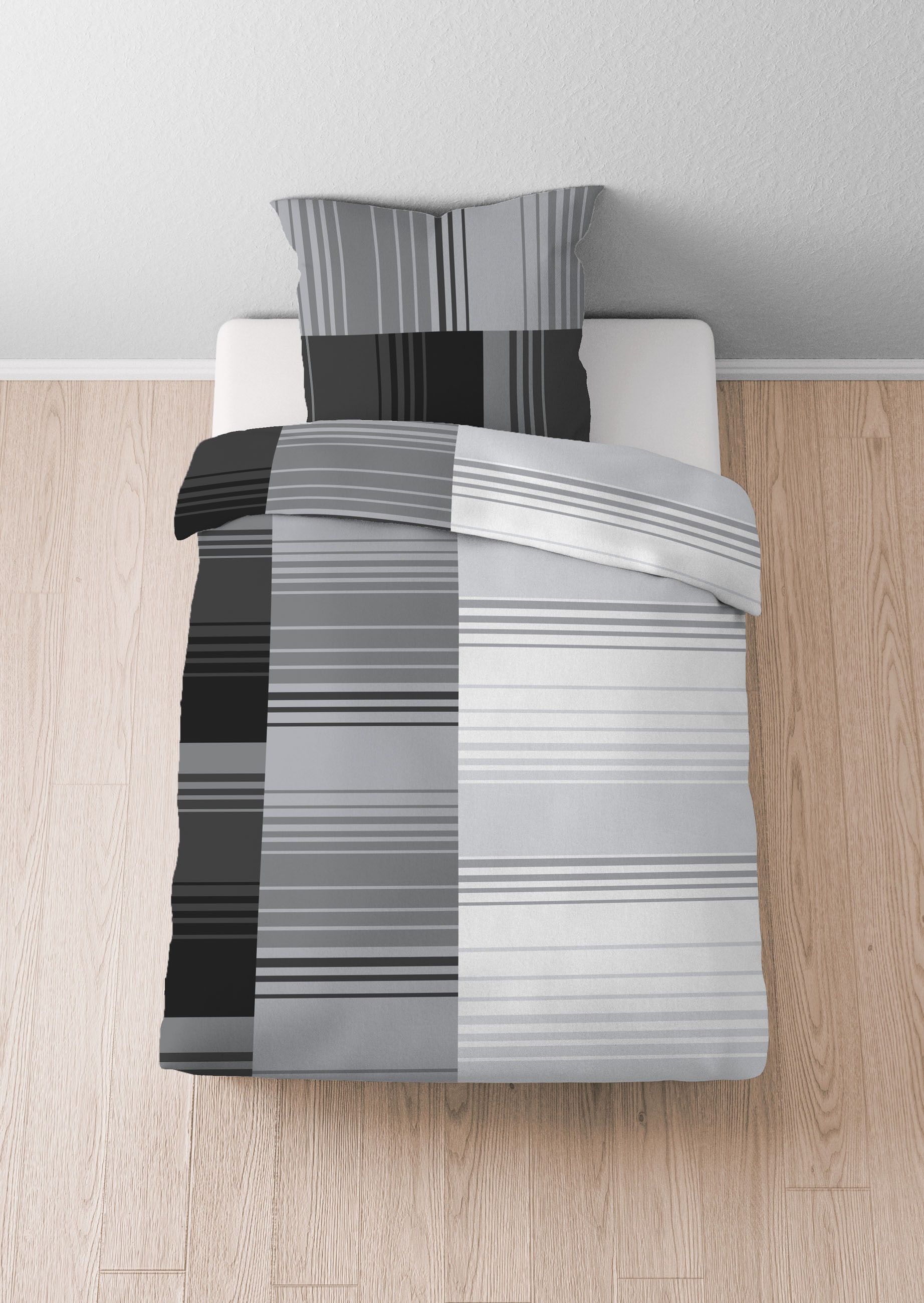 Castell - Markenbettwäsche Bettwäsche »0460124«, Polycotton, hautsympathisch, atmungsaktiv, mit Reißverschlüssen