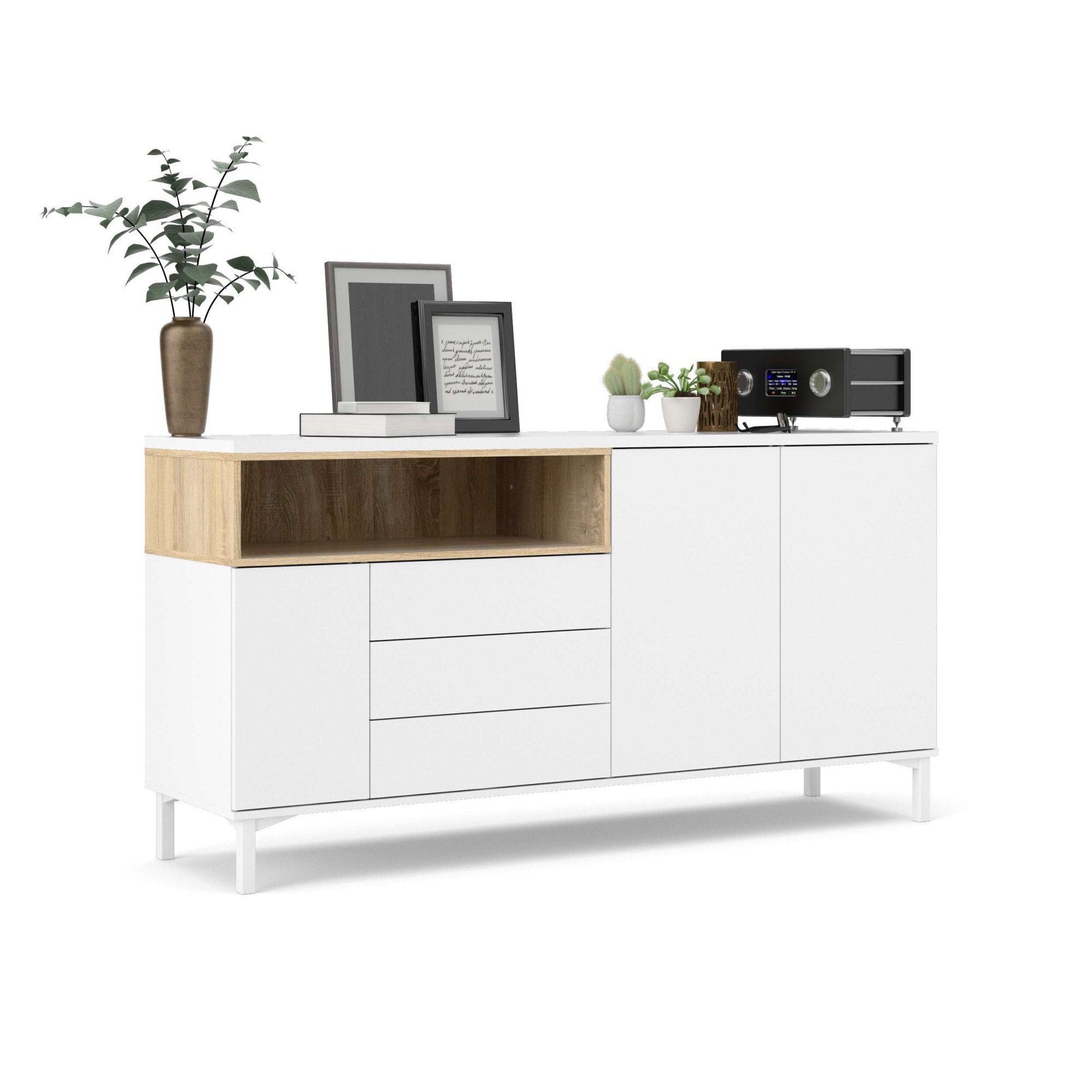 INOSIGN Sideboard »Roommers, Anrichte, Kommode, Stauraum«, Kommode, Breite 176 cm, Höhe 90 cm, 1 offenes Fach mit Rahmen-Optik