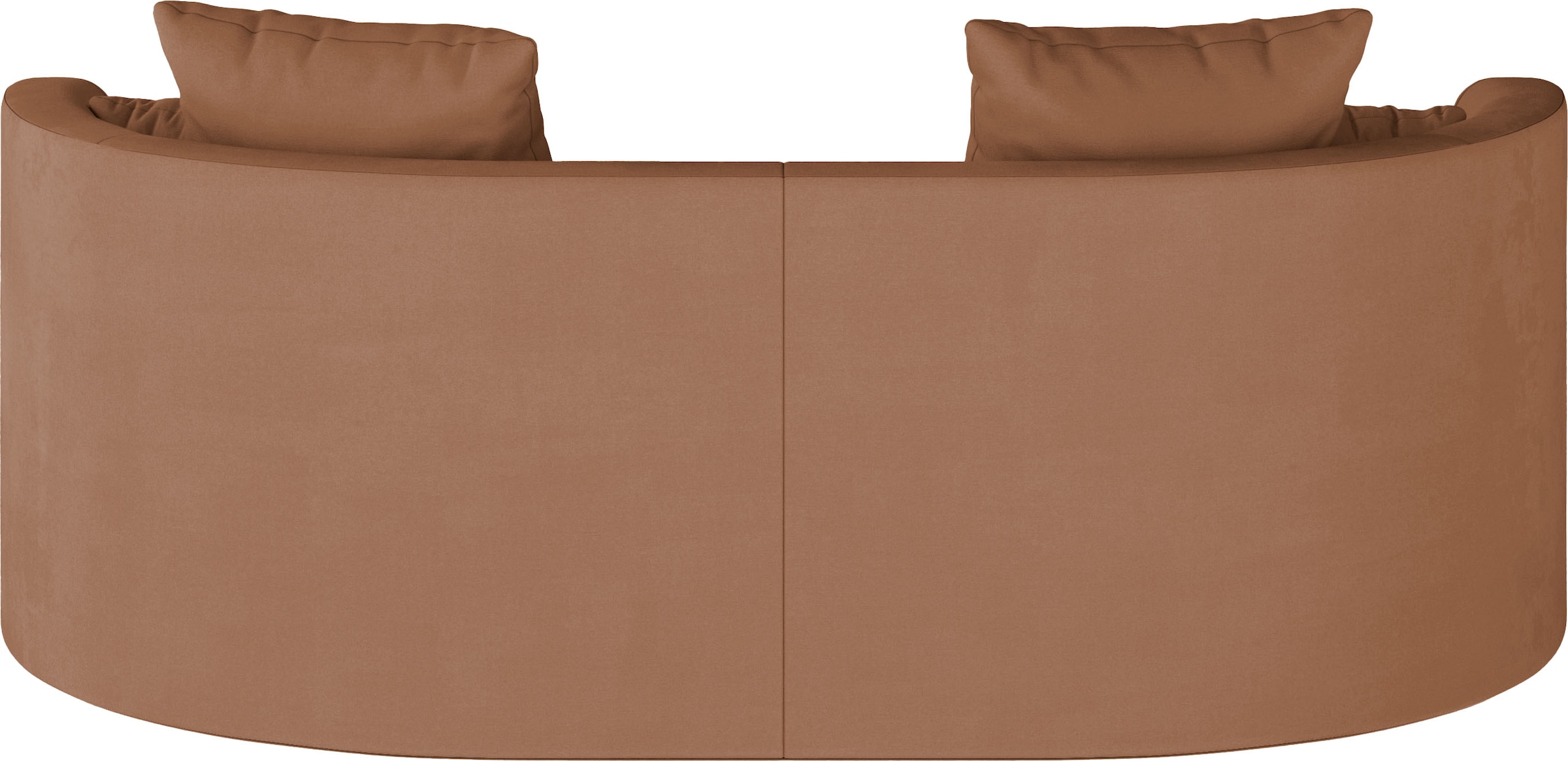 LeGer Home by Lena Gercke 2,5-Sitzer »ISALIE, rundes Loungesofa, mit Kissen, perfekt gepolstert«, moderne Stoffe, mit 4 Zierkissen, extra große Sitzfläche