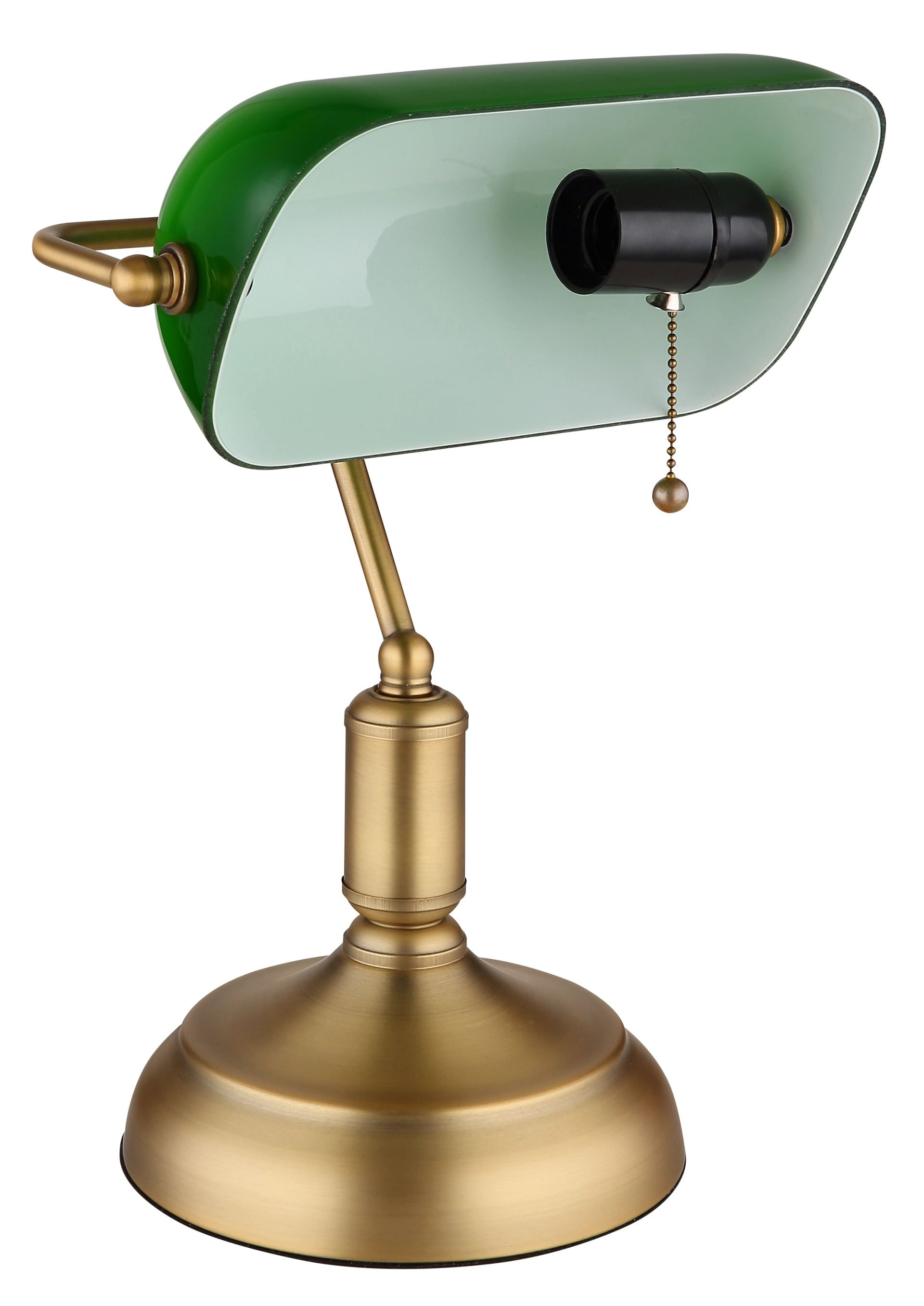 GLOBO LIGHTING Schreibtischlampe »ANTIQUE«, Leuchtmittel E27 | ohne Leuchtmittel, Klassische Schreibtischleuchte, Antik-look Tischleuchte, Bankerlamp