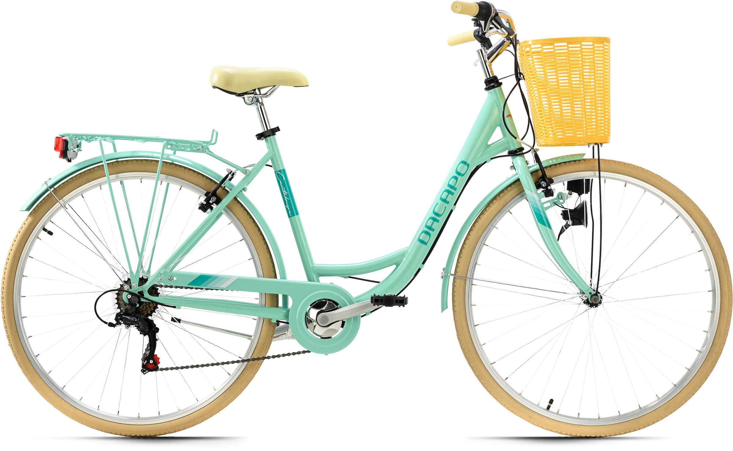 Bild von KS Cycling Cityrad »Cantaloupe«, 6 Gang, Shimano, Tourney Schaltwerk, Kettenschaltung, für Damen, Kettenschaltung