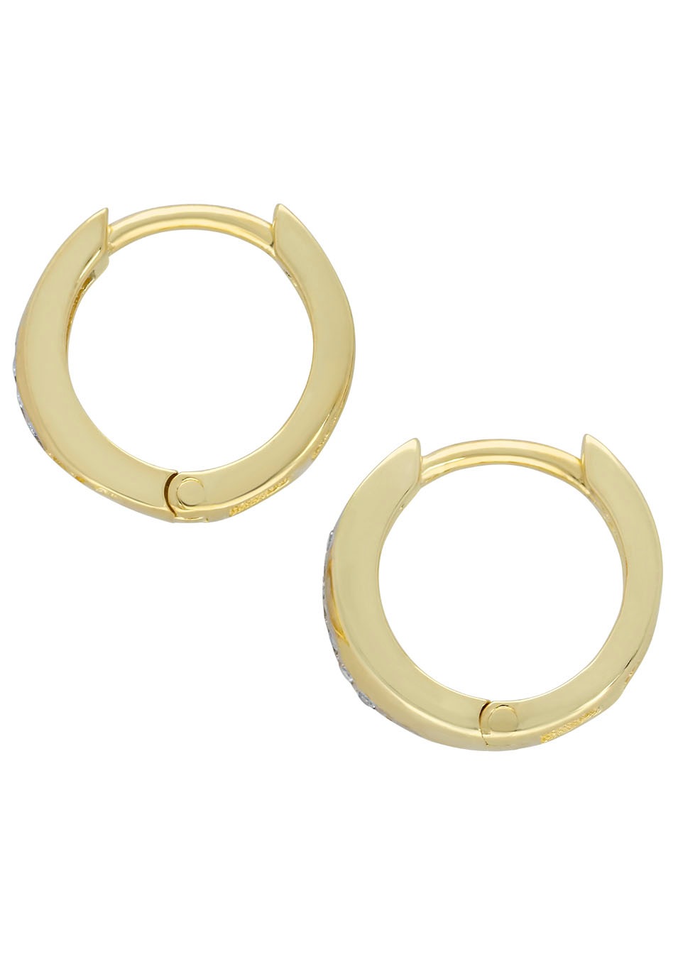 Firetti Paar Creolen »Schmuck Geschenk Gold 333 Ohrschmuck Gold bicolor glitzernd«, mit Zirkonia (synth.)