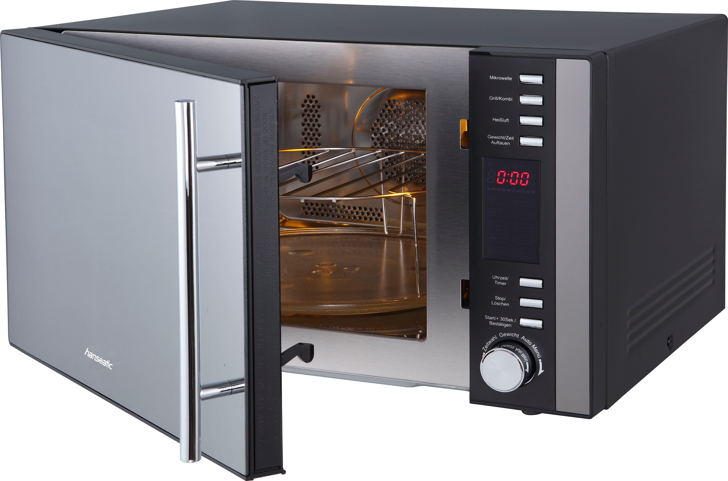 Hanseatic Mikrowelle »AC925EBL« Grill   Heißluft   Mikrowelle 900 W 5 Leist günstig online kaufen