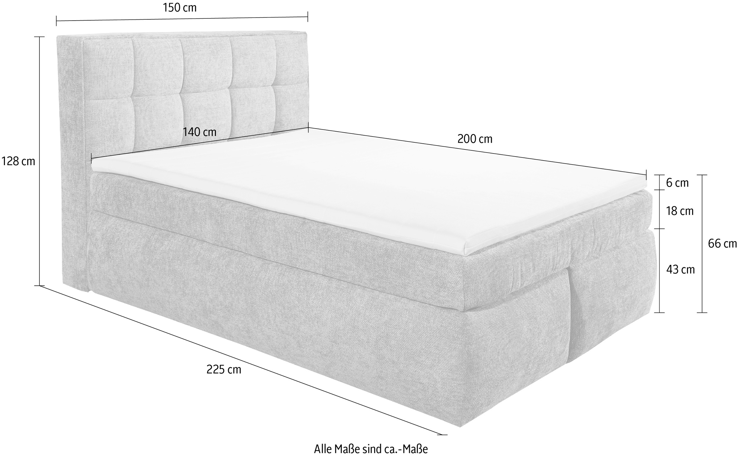 8. Bild von ED EXCITING DESIGN Boxspringbett »Michigan«