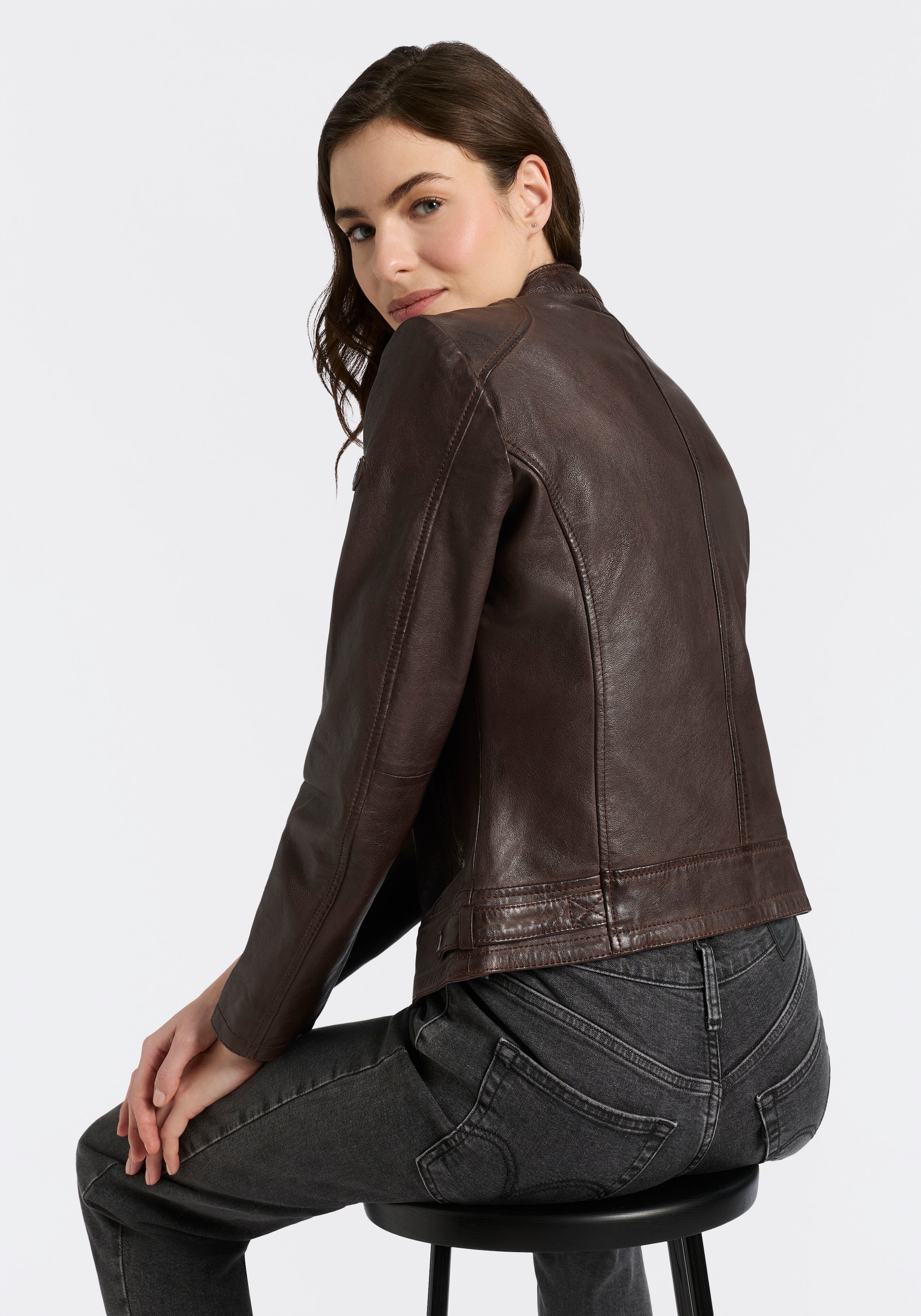 Mauritius Lederjacke »MWYouvie« mit Stehkragen