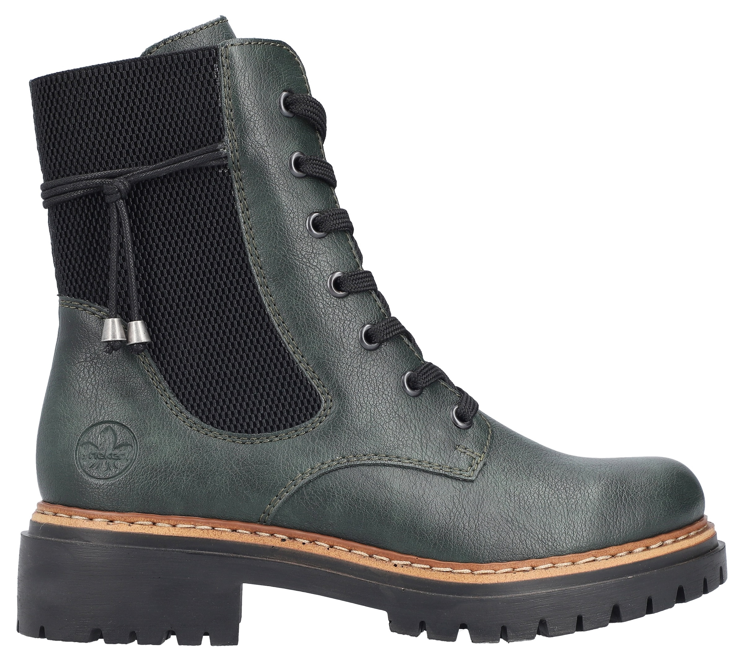 Rieker Winterstiefelette, Schnürstiefelette, Blockabsatz, Chelseaboots mit Innenreißverschluss