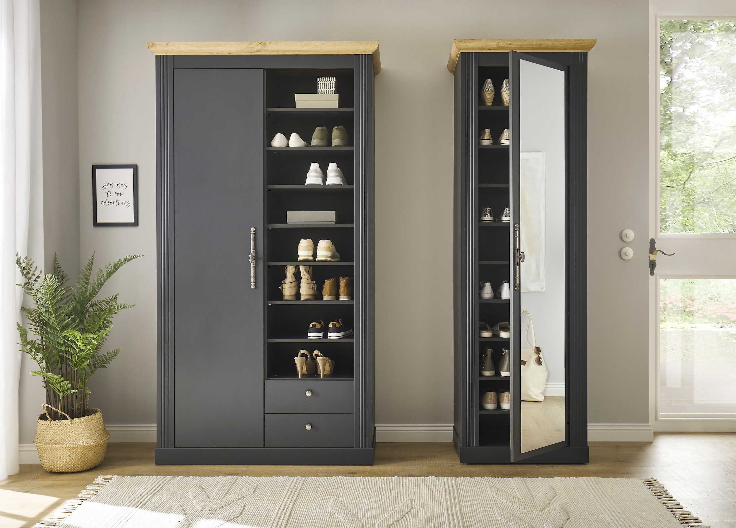 Home affaire Schuhschrank »WESTMINSTER TOPSELLER!«, (Höhe ca. 203 cm), im romantischen Landhausstil