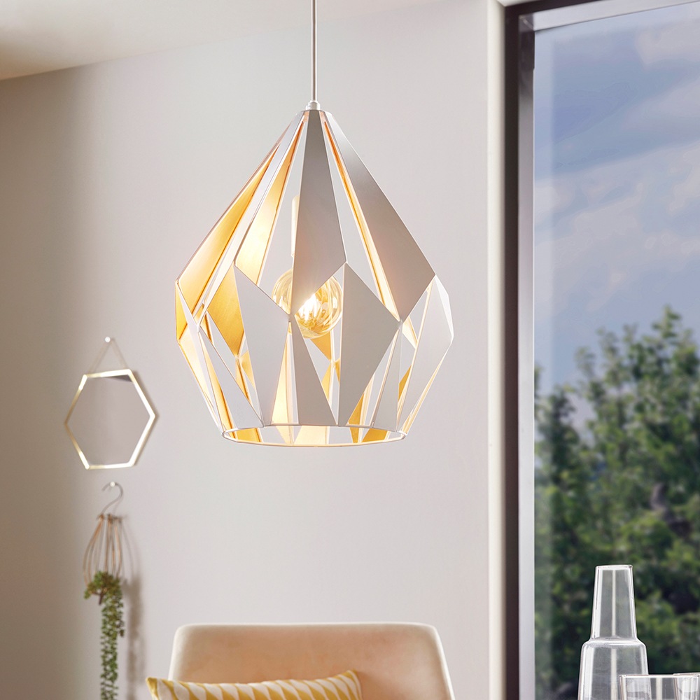 EGLO Pendelleuchte »CARLTON 1« E27 Vintage Pendellampe, 1 flammig, Drahtgef günstig online kaufen