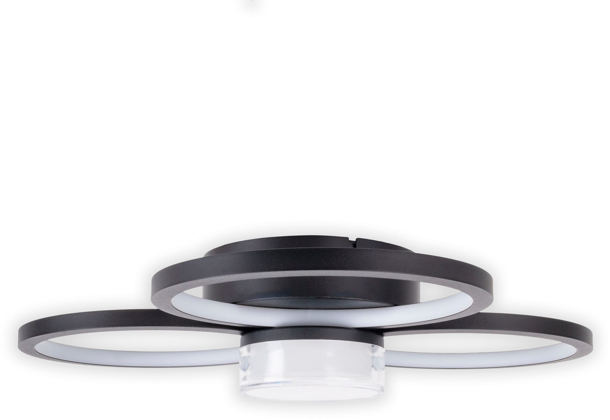 näve LED Deckenleuchte »Cimo«, 1 flammig, Leuchtmittel LED-Modul | LED wechselbar, stufenweise dimmbar per Wandschalter, Lichtfarbe warmweiß, schwarz