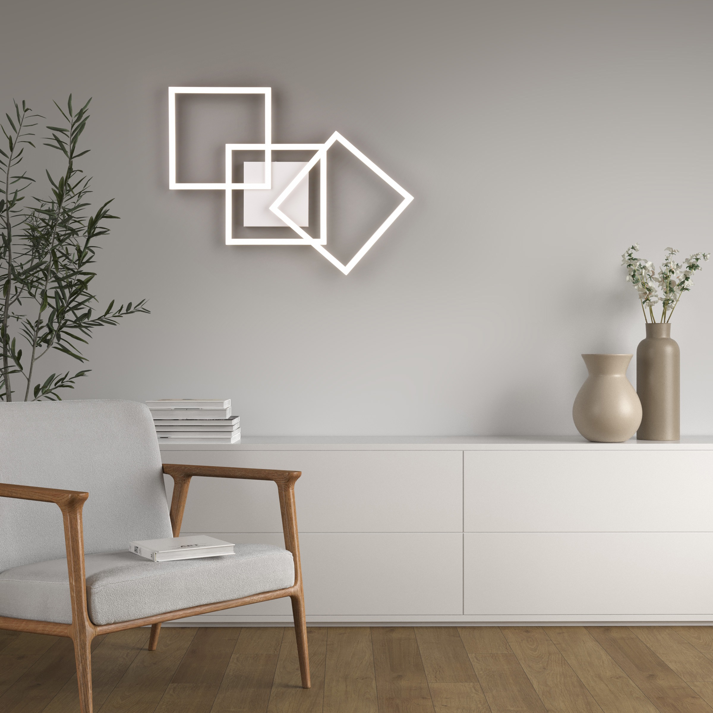 my home LED Deckenleuchte »ANTJE, Deckenlampe, schwenkbare LED-Rechtecke«, günstig online kaufen