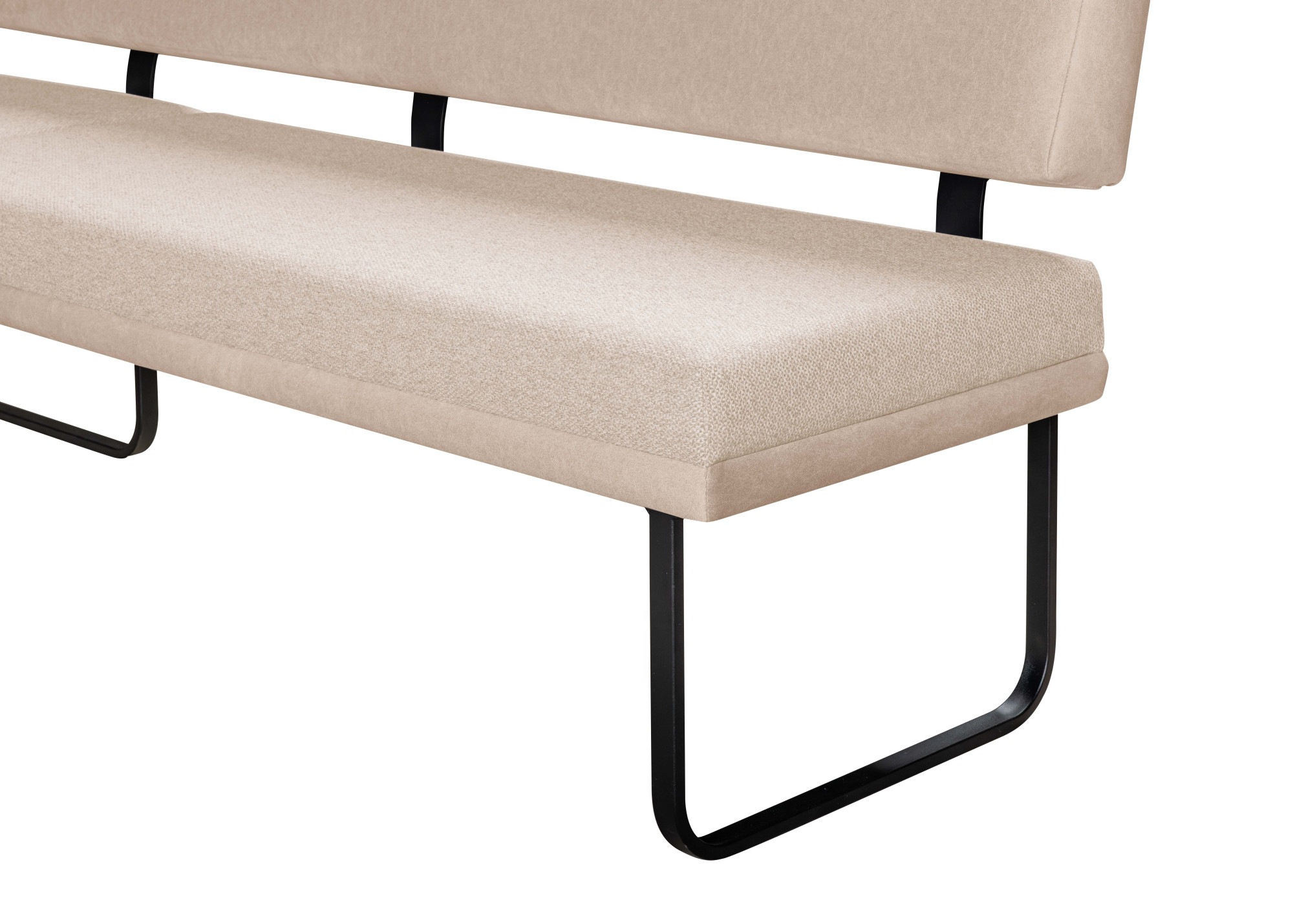 OTTO home Eckbankgruppe »Gabi Essecke, Sitzgruppe, Eckbankgruppe, Küchenbankgruppe« Set, 4tlg, 4 tlg. tlg. Gestell aus matt-schwarzem Flachmetall, stabil, 2-Stoff-Design