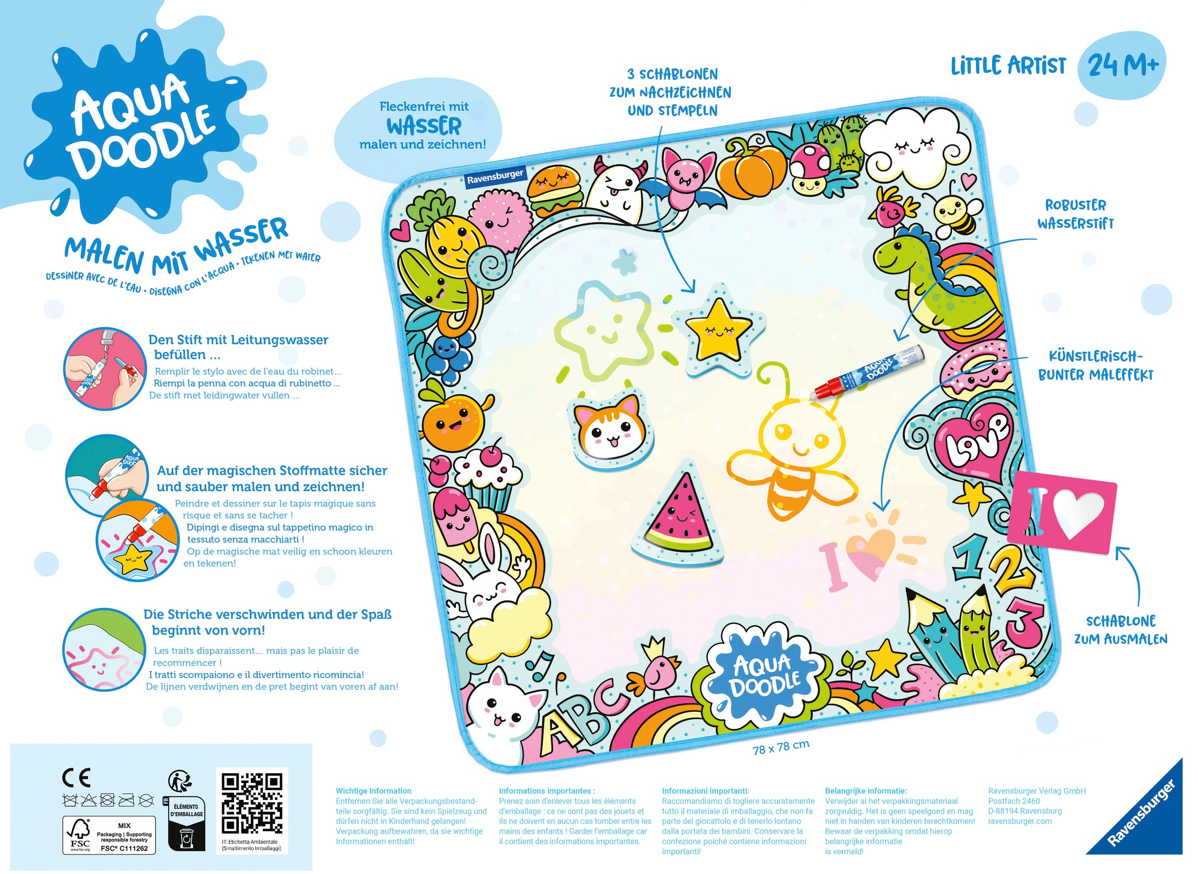 Ravensburger Kreativset »ministeps®, Aqua Doodle®, Little Artist«, Made in Europe