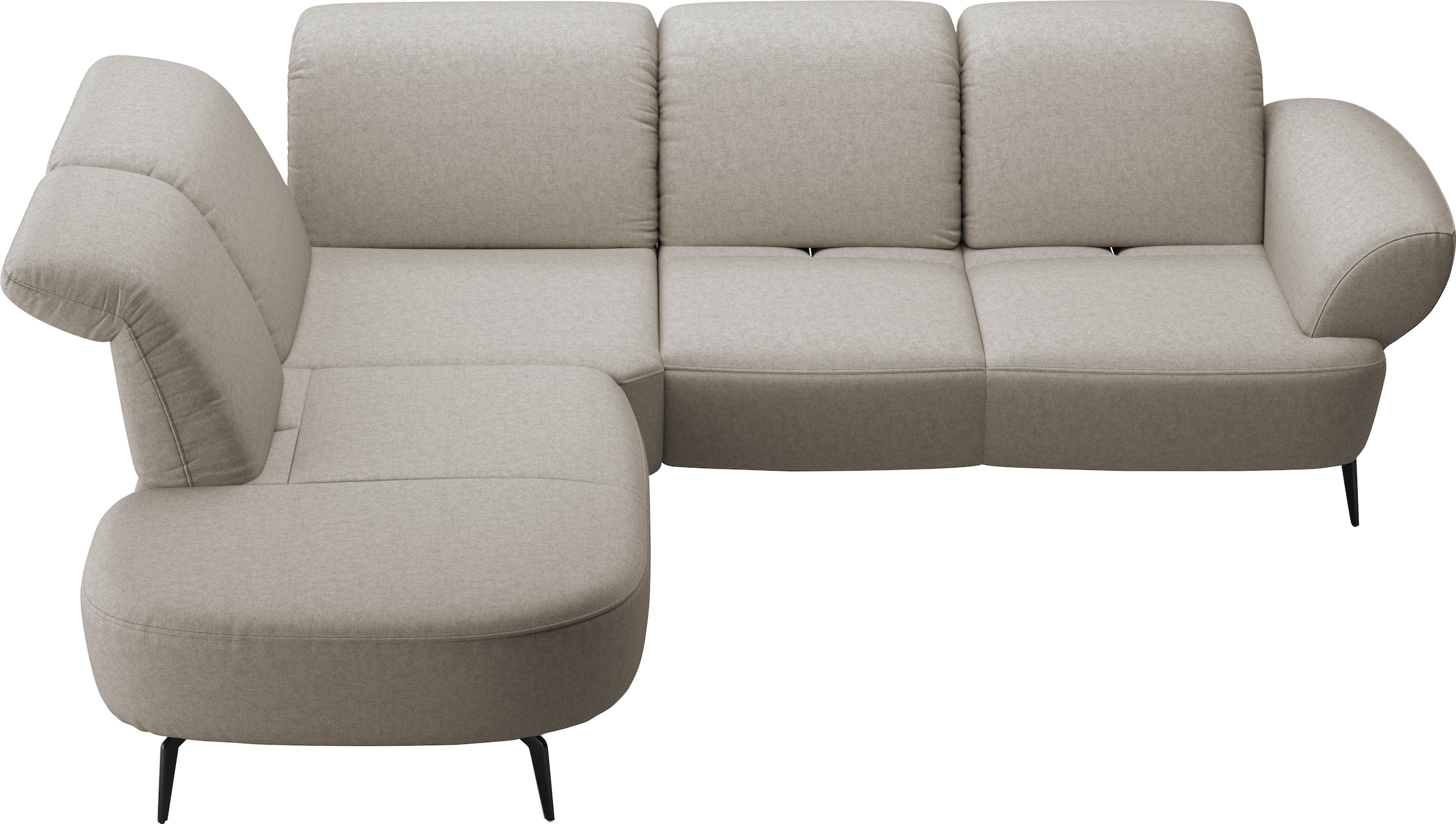 sit&more Ecksofa »Dance, L-Form, inkl. Sitztiefenverstellung«, inkl. Click&Seat, optional mit Kopfteilverstellung