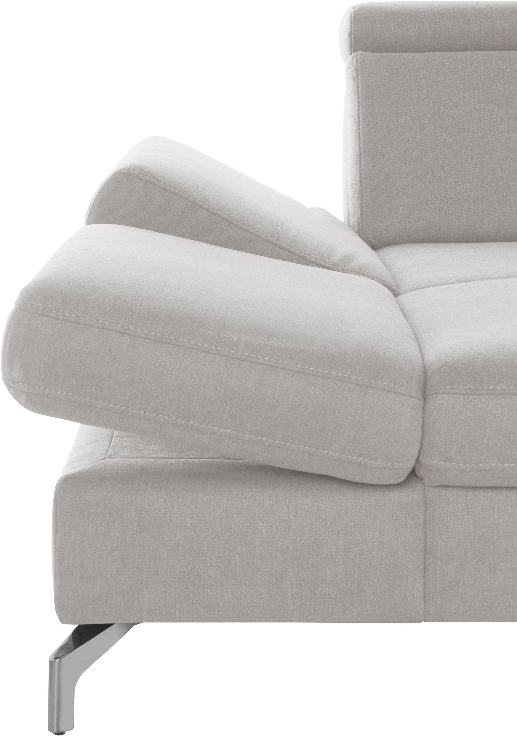 sit&more Wohnlandschaft »Brisbane U-Form«, Fußhöhe 12 cm, inklusive Sitztiefen-, Armteil- und Kopfteilverstellung
