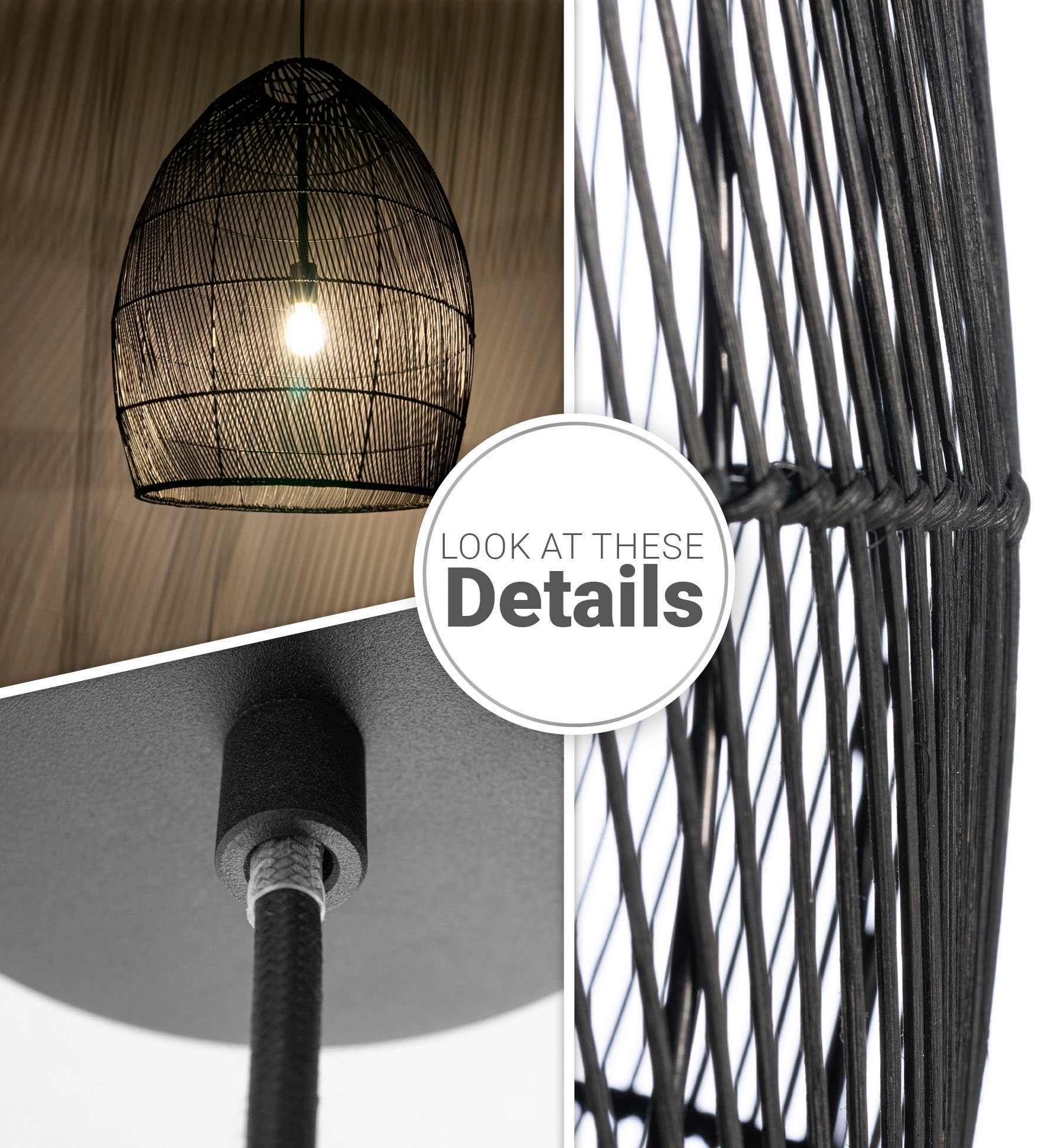 Paco Home Pendelleuchte »VIHMA« E27 Rattan Pendelleuchte Esstischlampe Natü günstig online kaufen