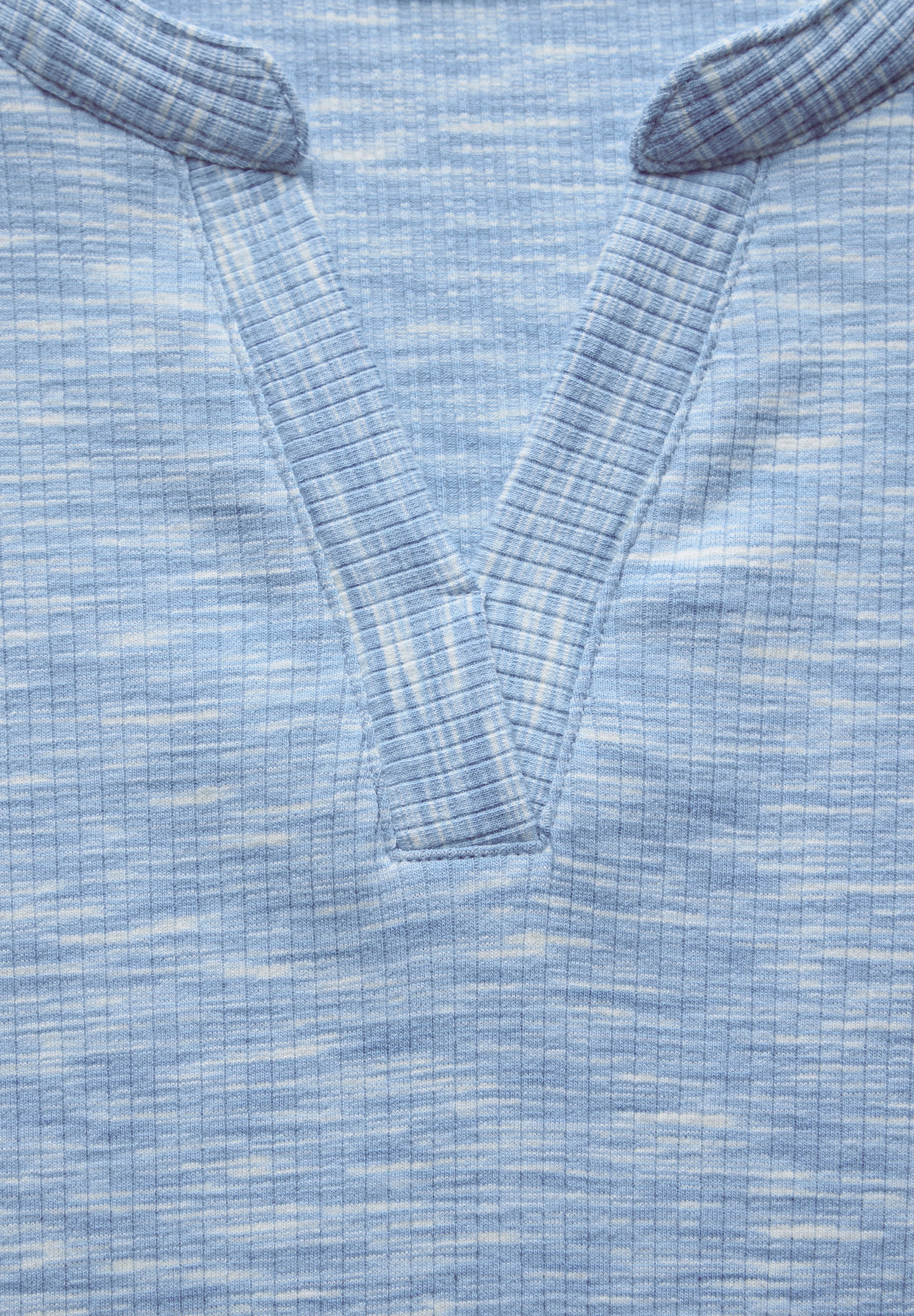 Cecil Langarmshirt, mit Rippstruktur, meliert