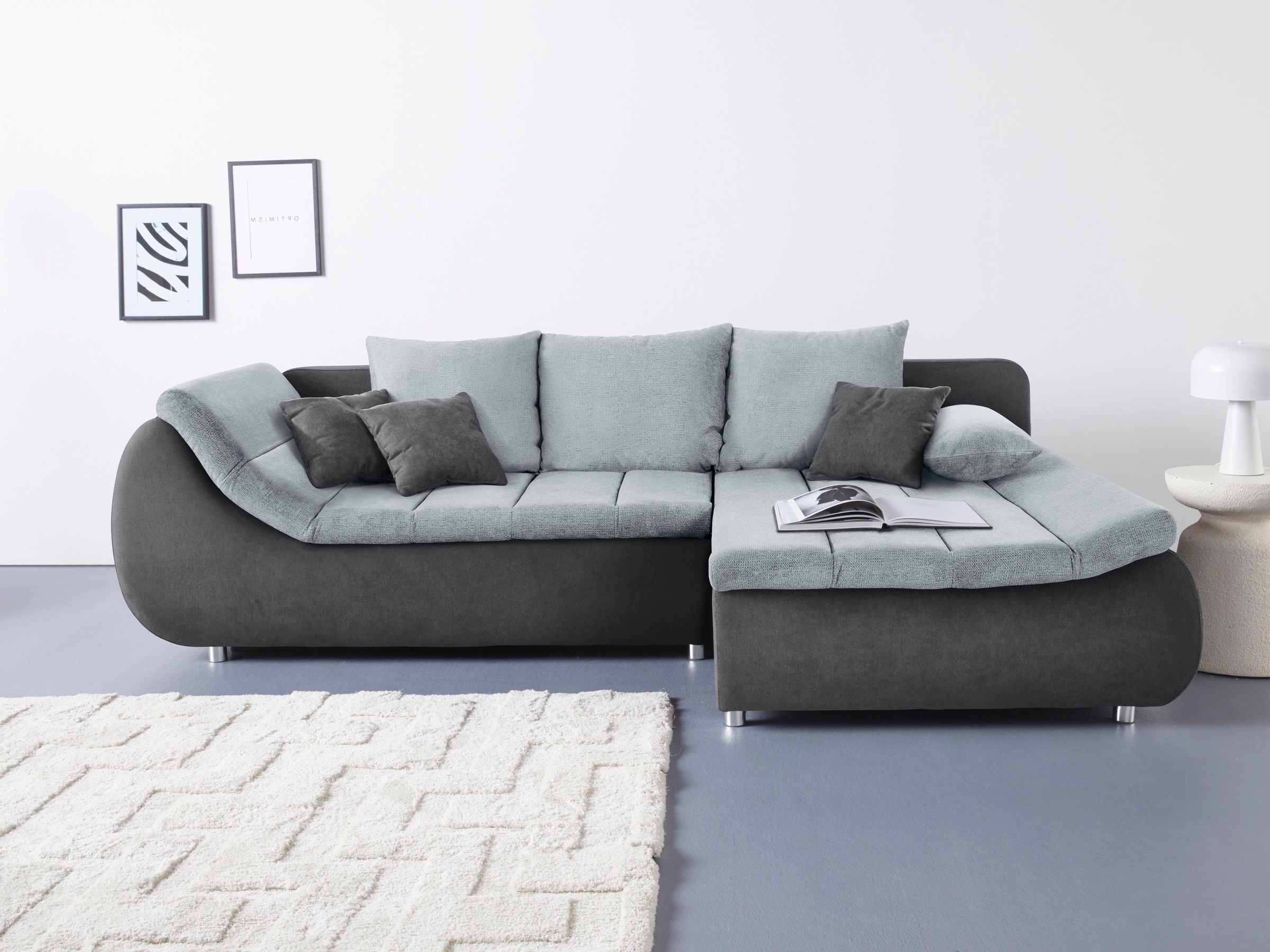 INOSIGN Ecksofa »Imola, elegant und modern, aktuelle Steppung im Sitz, bequ günstig online kaufen