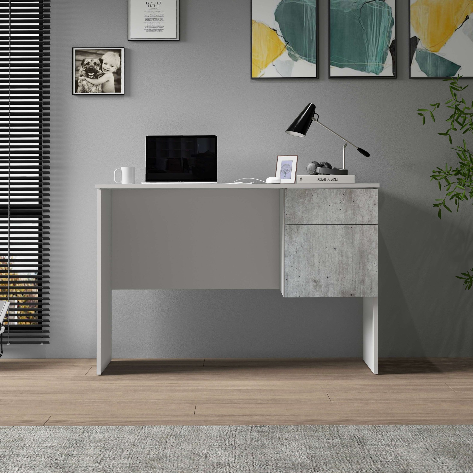 INOSIGN Schreibtisch »Coro, kleiner Computertisch, Bürotisch« mit 1 Tür & 1 günstig online kaufen