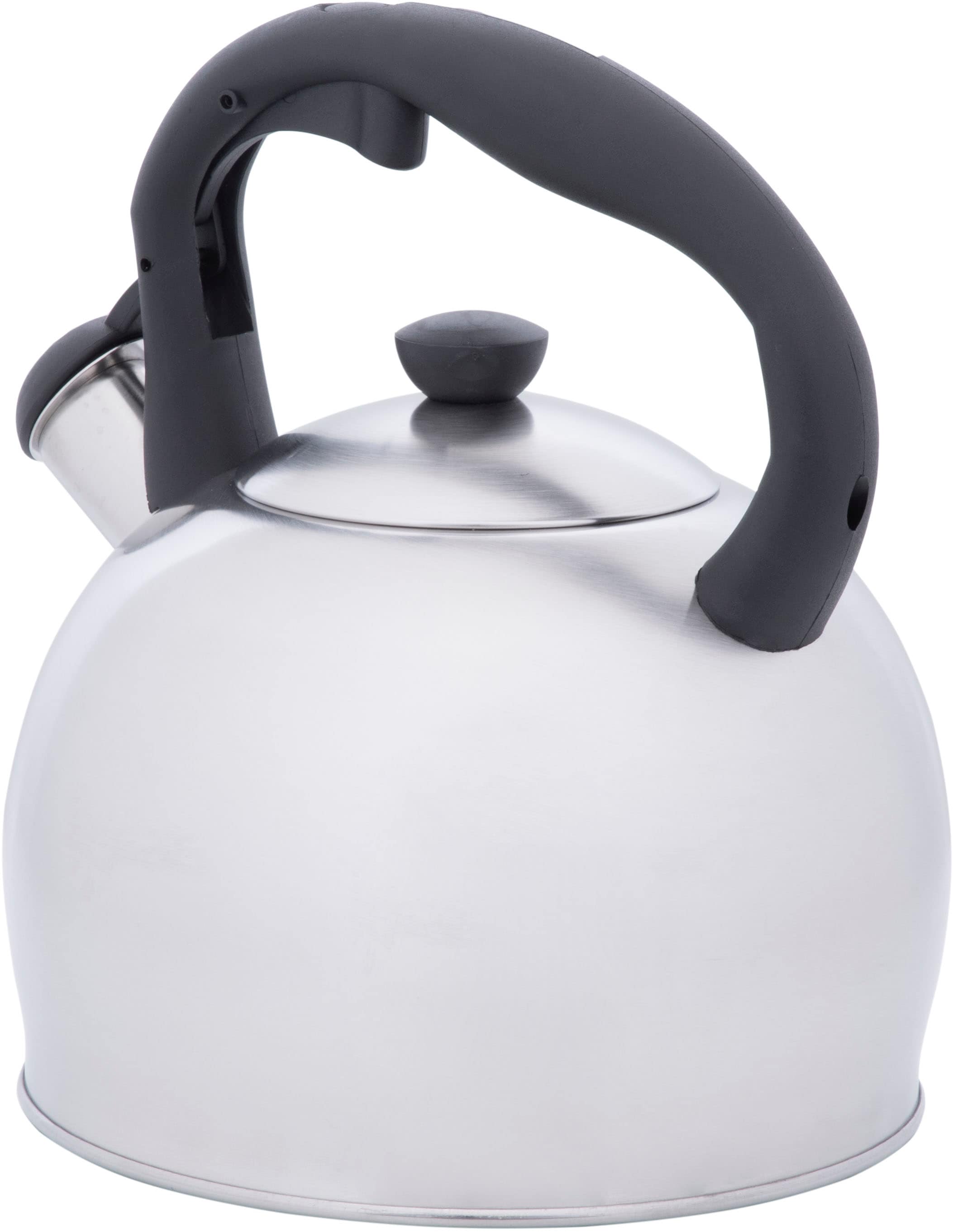 RESTO Kitchenware Wasserkessel »Perseus, Flötenkessel 3 l m. wärmespeicherndem Boden im Geschenkkarton«, Edelstahl, (1 tlg.), mit ergonomischem, wärmeableitenden Bakelit-Griff