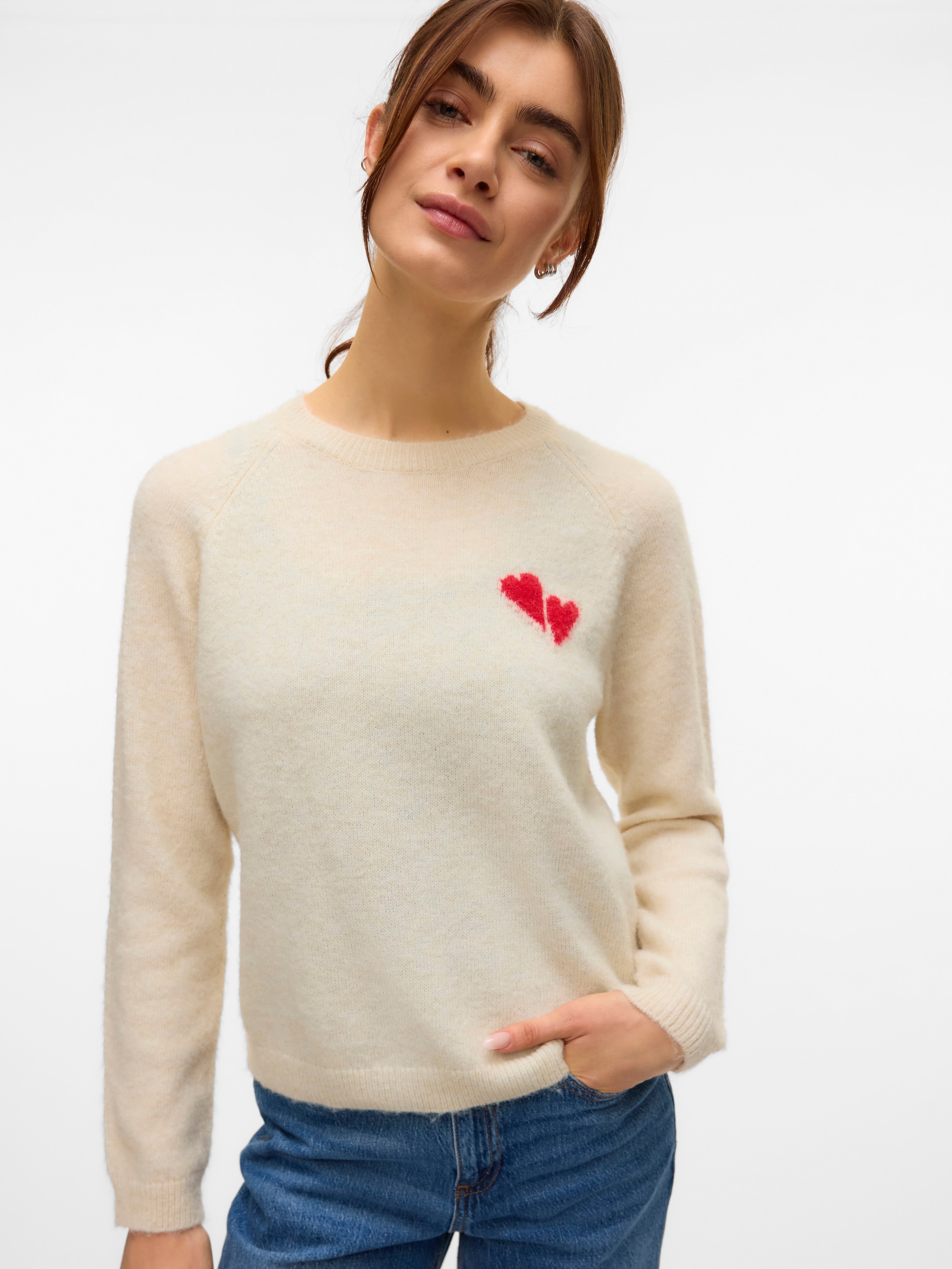 Vero Moda Strickpullover »VMBAM LS O-NECK PULLOVER BOO ENT«