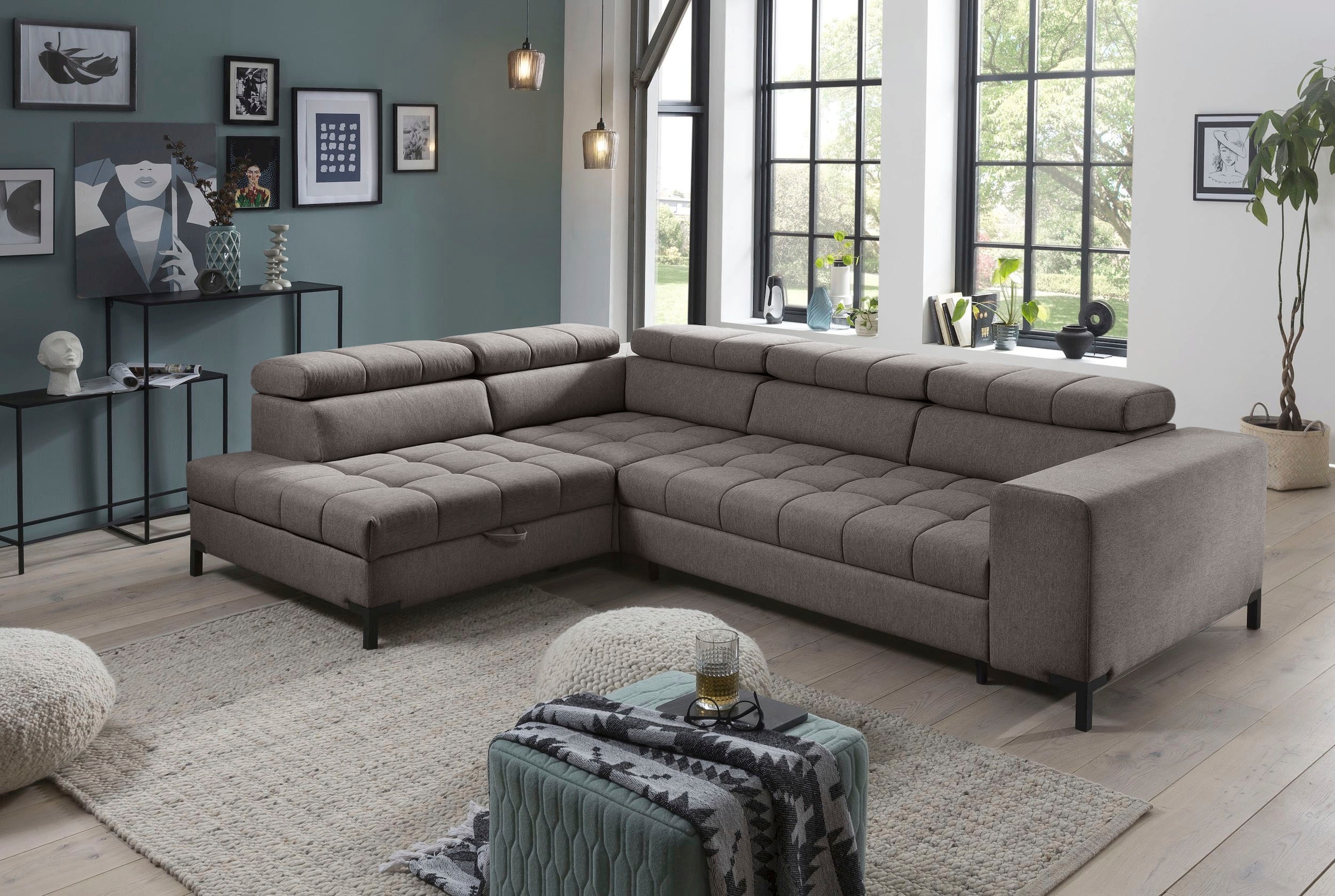 exxpo - sofa fashion Ecksofa "Bocco, hochwertige Verarbeitung, toller Sitzk günstig online kaufen