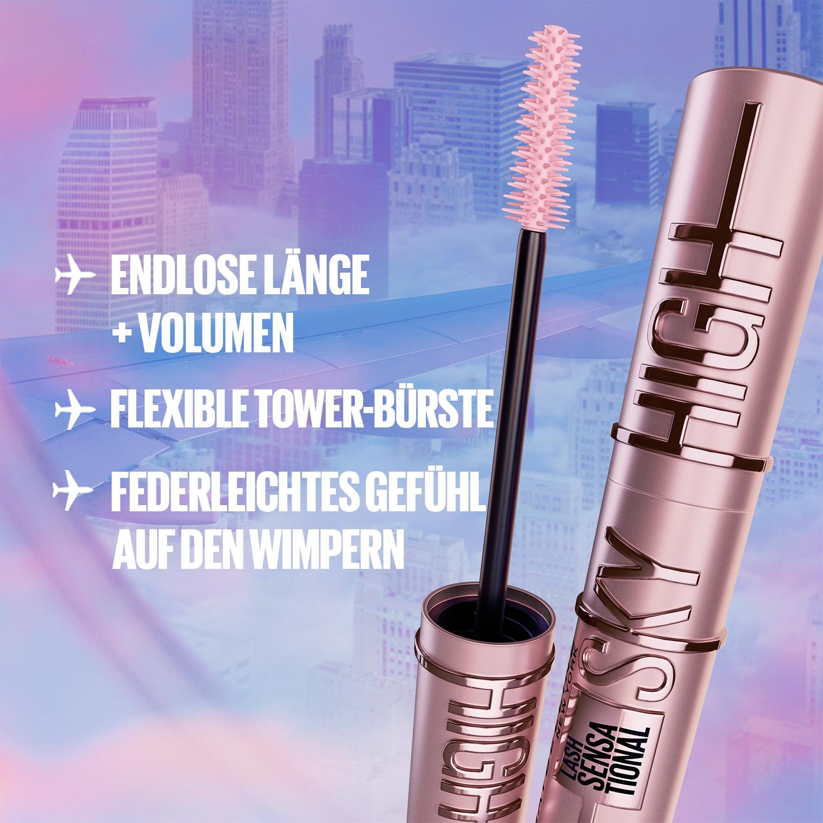 MAYBELLINE NEW YORK Mascara »LASH SENSATIONAL SKY HIGH« schafft volles Volumen und extreme Länge