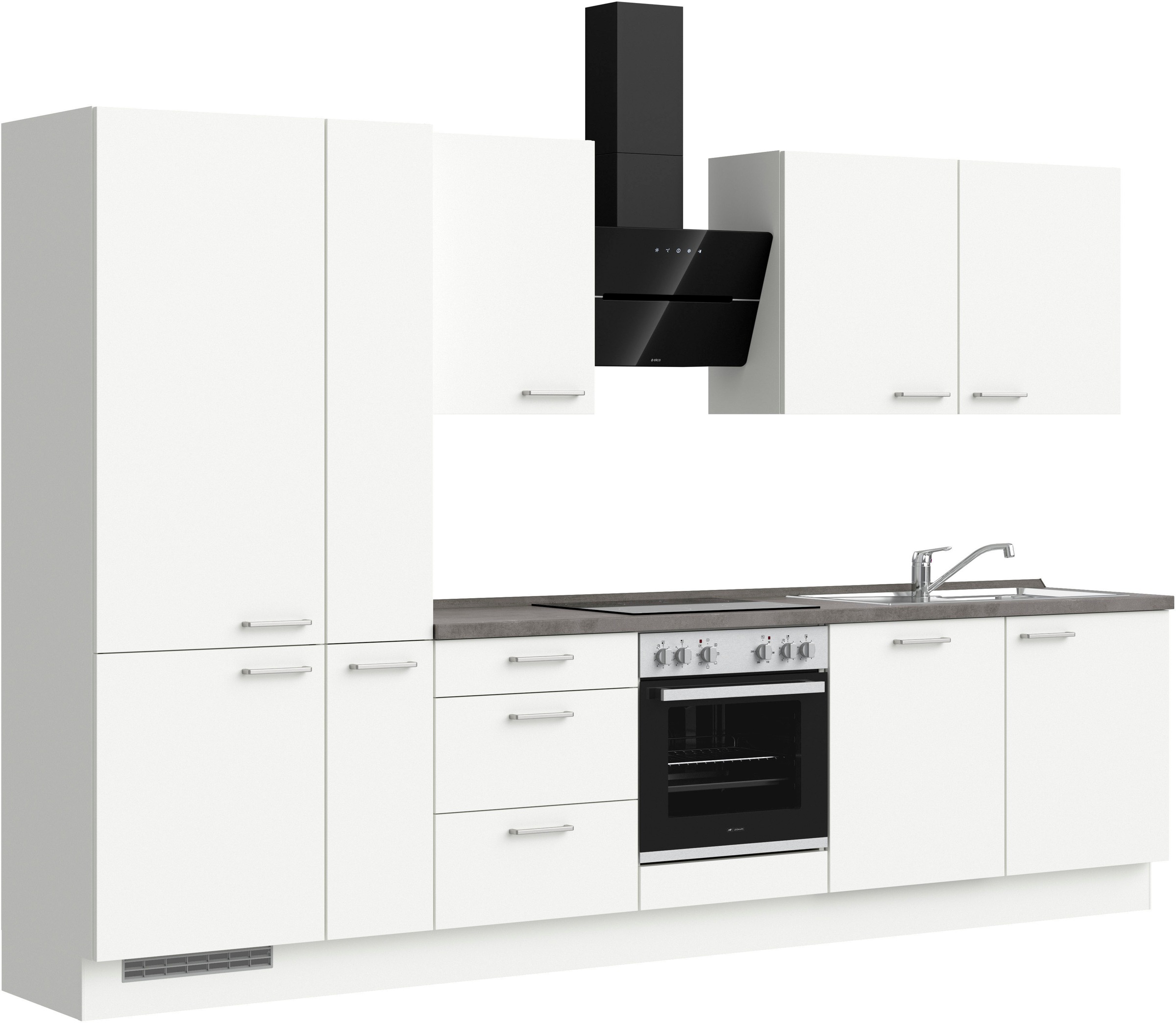 nobilia® Küchenzeile »"Touch II"«, vormontiert, Ausrichtung wählbar, Breite 330 cm, wahlw. mit E-Geräten