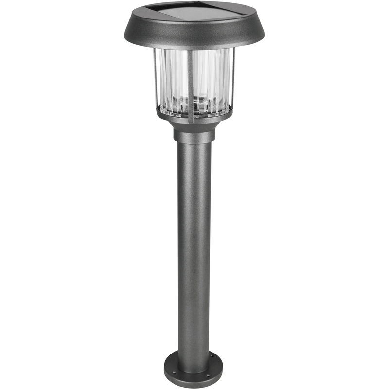 LUXFORM Gartenleuchte »Solar-Intelligente Hybrid-Gartenlampe - Oklahoma« LED-Modul 1 Stk. Aus Aluminium & Glas gefertigt stainless steel