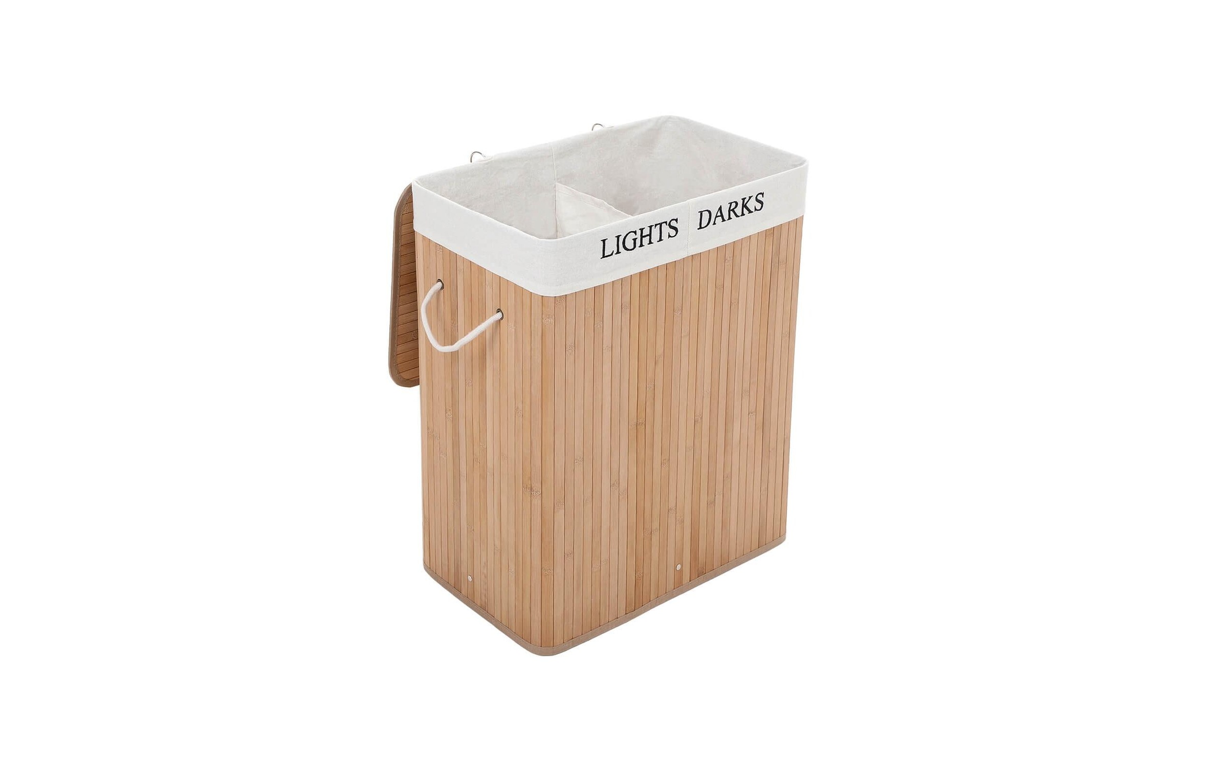 SONGMICS Wäschekorb »Bambus 100 l« Holzart: Bambus (China)