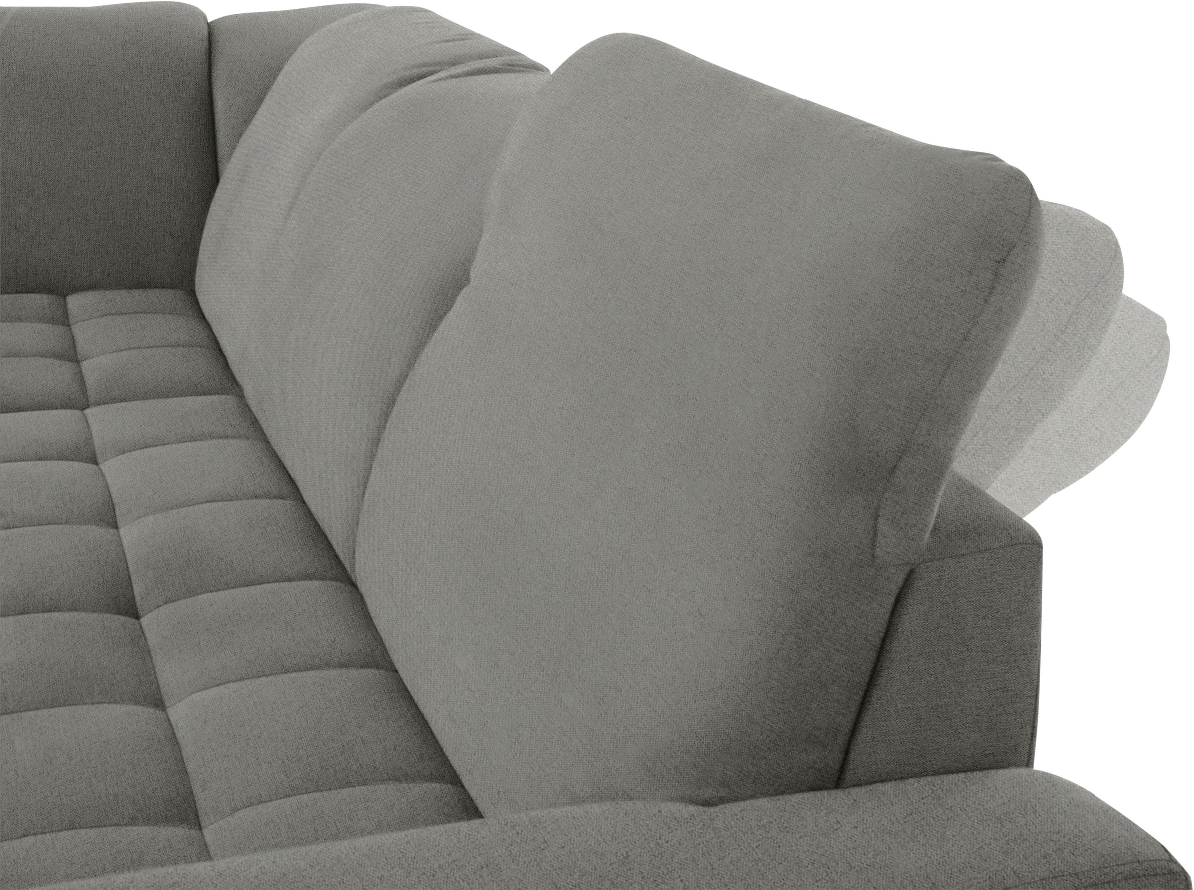 DOMO collection Ecksofa »Franzi L-Form«, wahlweise mit Kopfteilverstellung (dann Breite: 275 cm)
