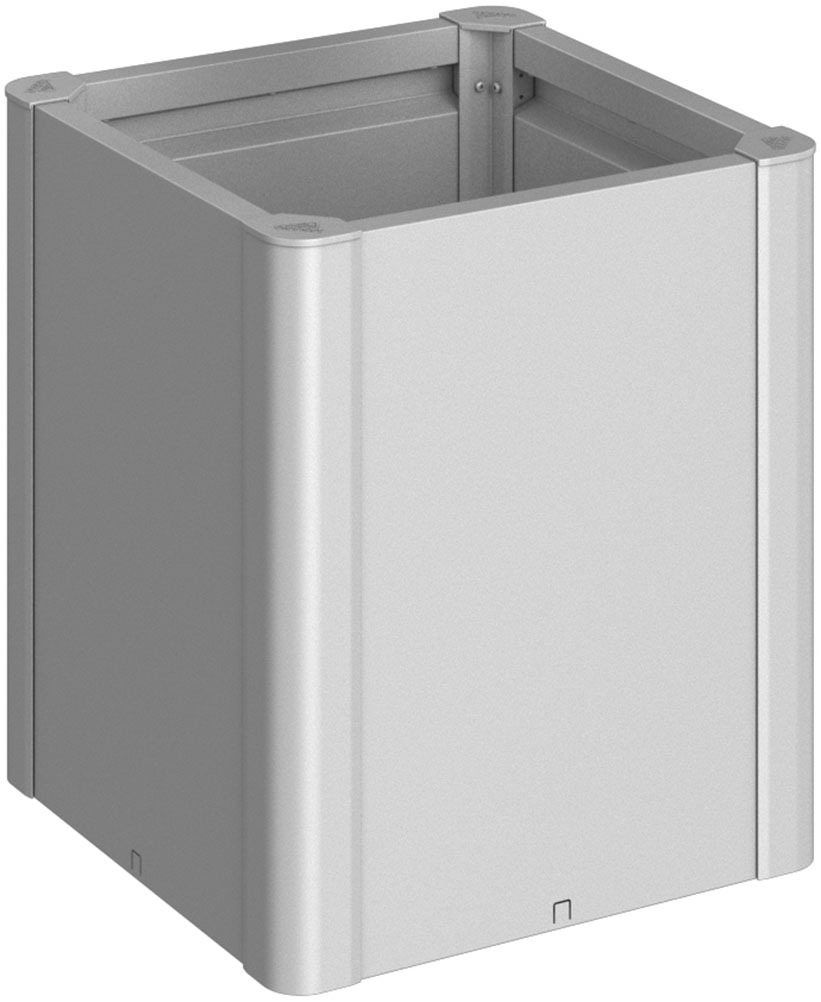 BIOHORT Hochbeet »BELVEDERE midi 0, 5x0, 5; verschiedene Farben« 53x53x61 cm, extrem langlebig, aus Metall silber-metallic