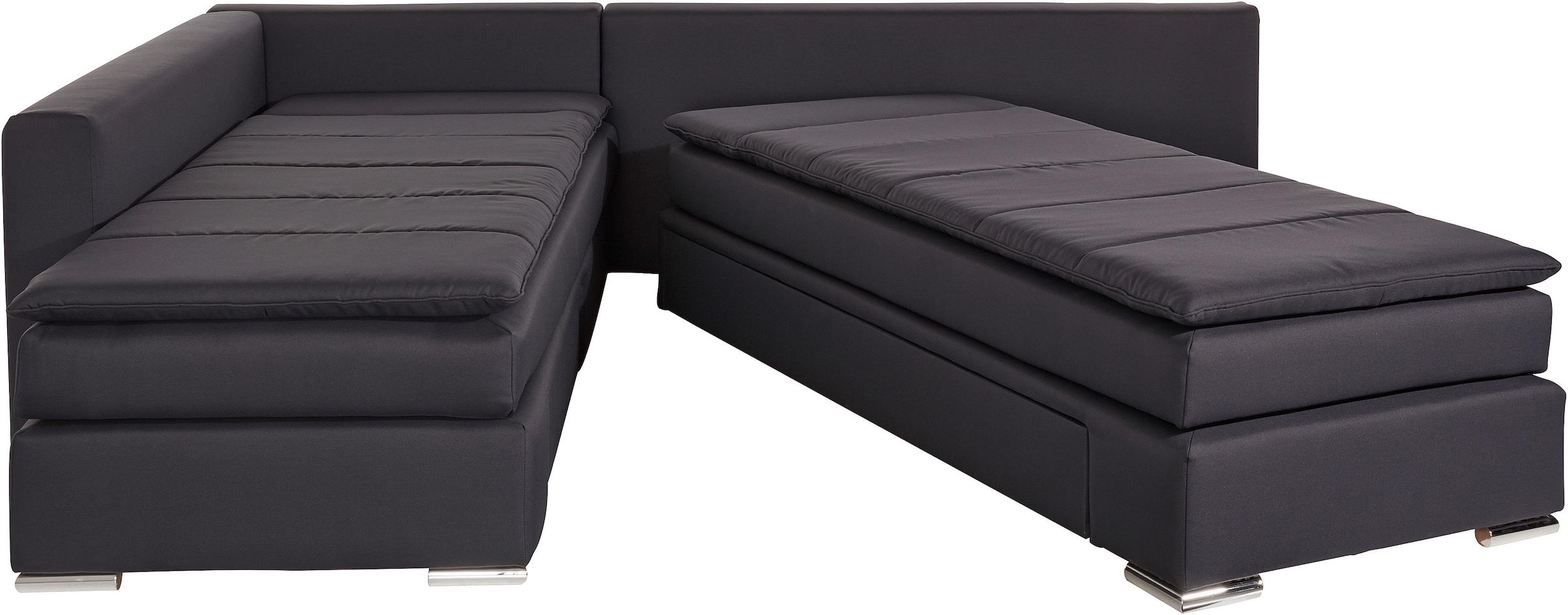 INOSIGN Ecksofa »Night & Day L-Form mit Dauer-Schlaffunktion ohne Armlehnen«, mit Boxspring-Bettfunktion 164x200 cm und Bettkasten, Dauerschläfer!