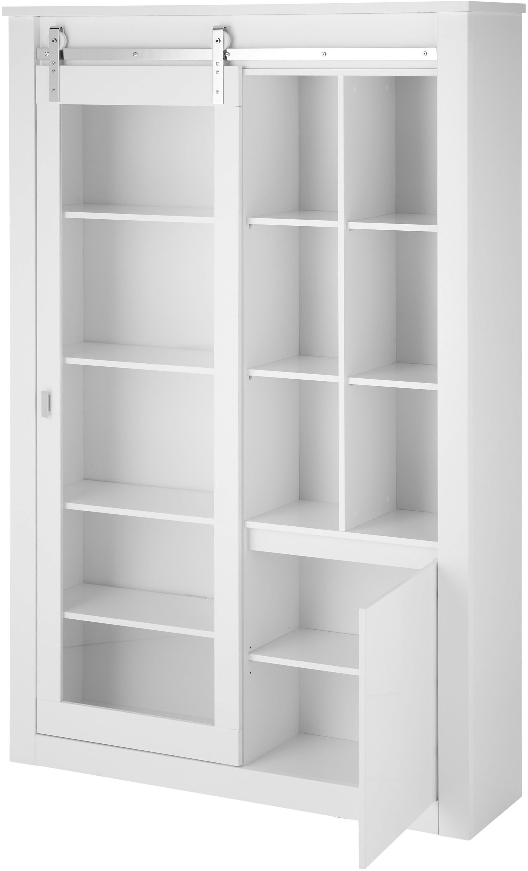 Home affaire Vitrine »Daytona, moderner Hochschrank, Glasvitrine in Weiß Hochglanz«