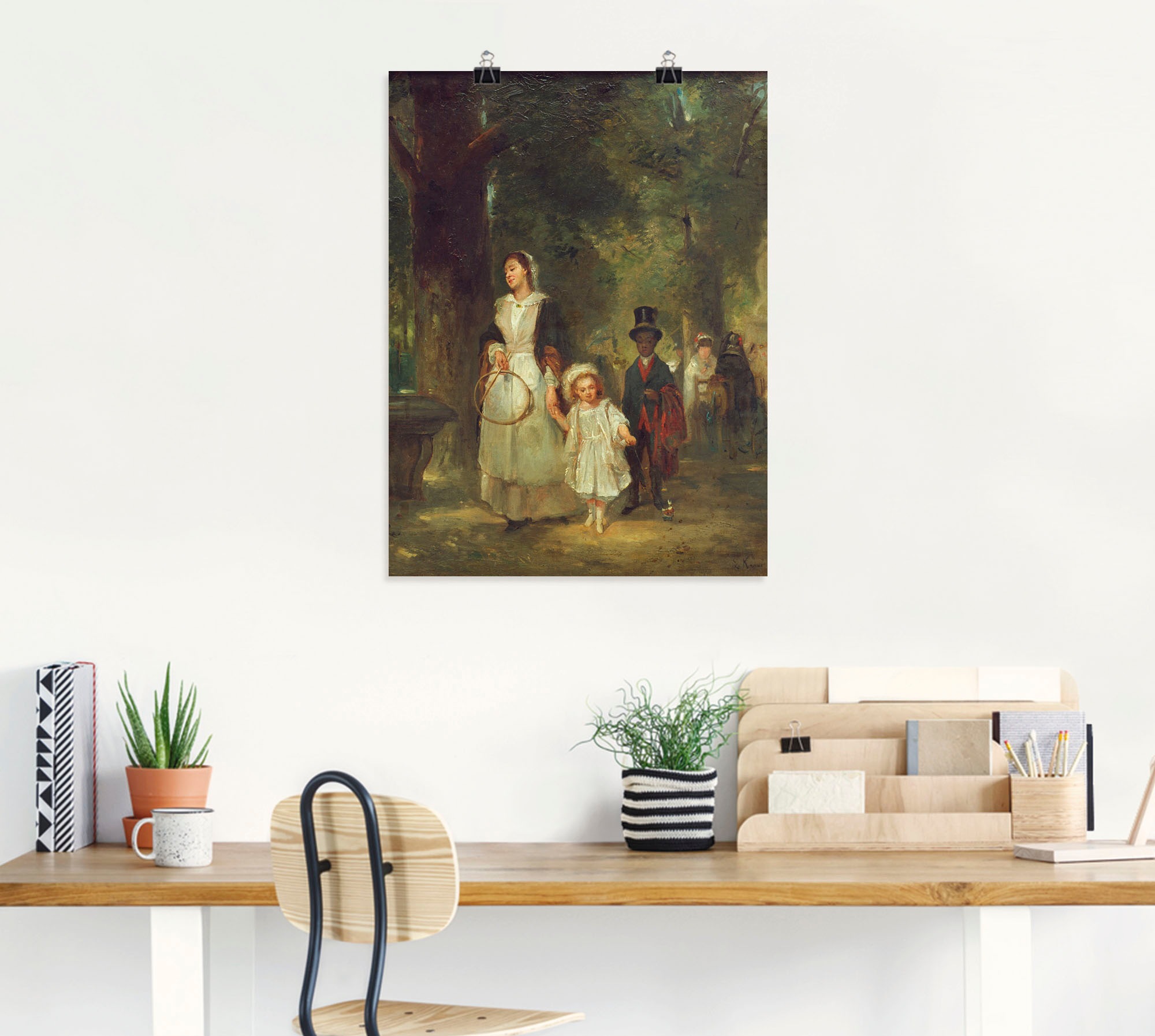 Artland Wandbild »Spaziergang im Tuileriengarten«, Gruppen & Familien, (1 St.), als Alubild, Leinwandbild, Wandaufkleber oder Poster in versch. Größen