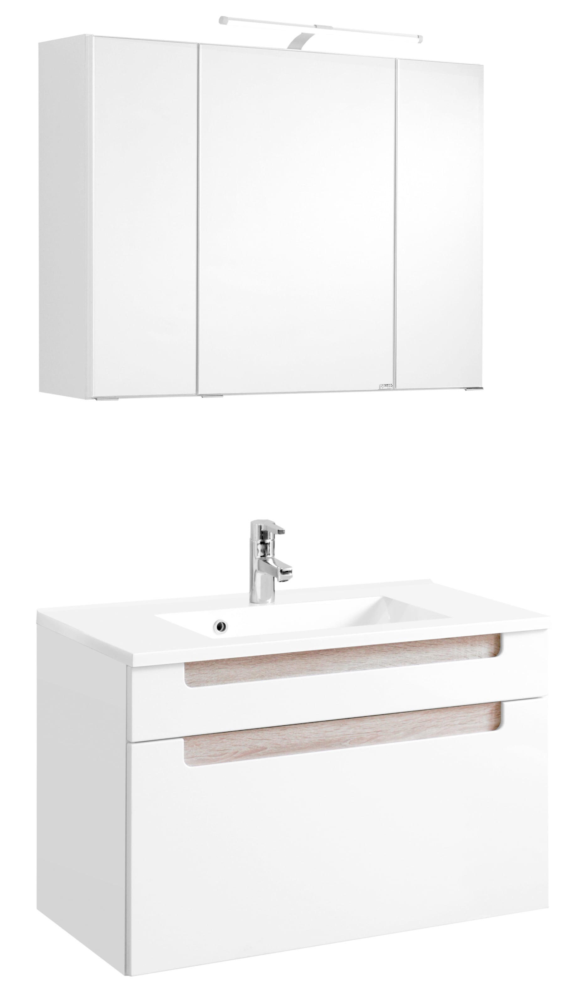 welltime Badmöbel-Set »Siena« 2 Stk. tlg. Breite 80 cm, Waschtisch mit Mine günstig online kaufen