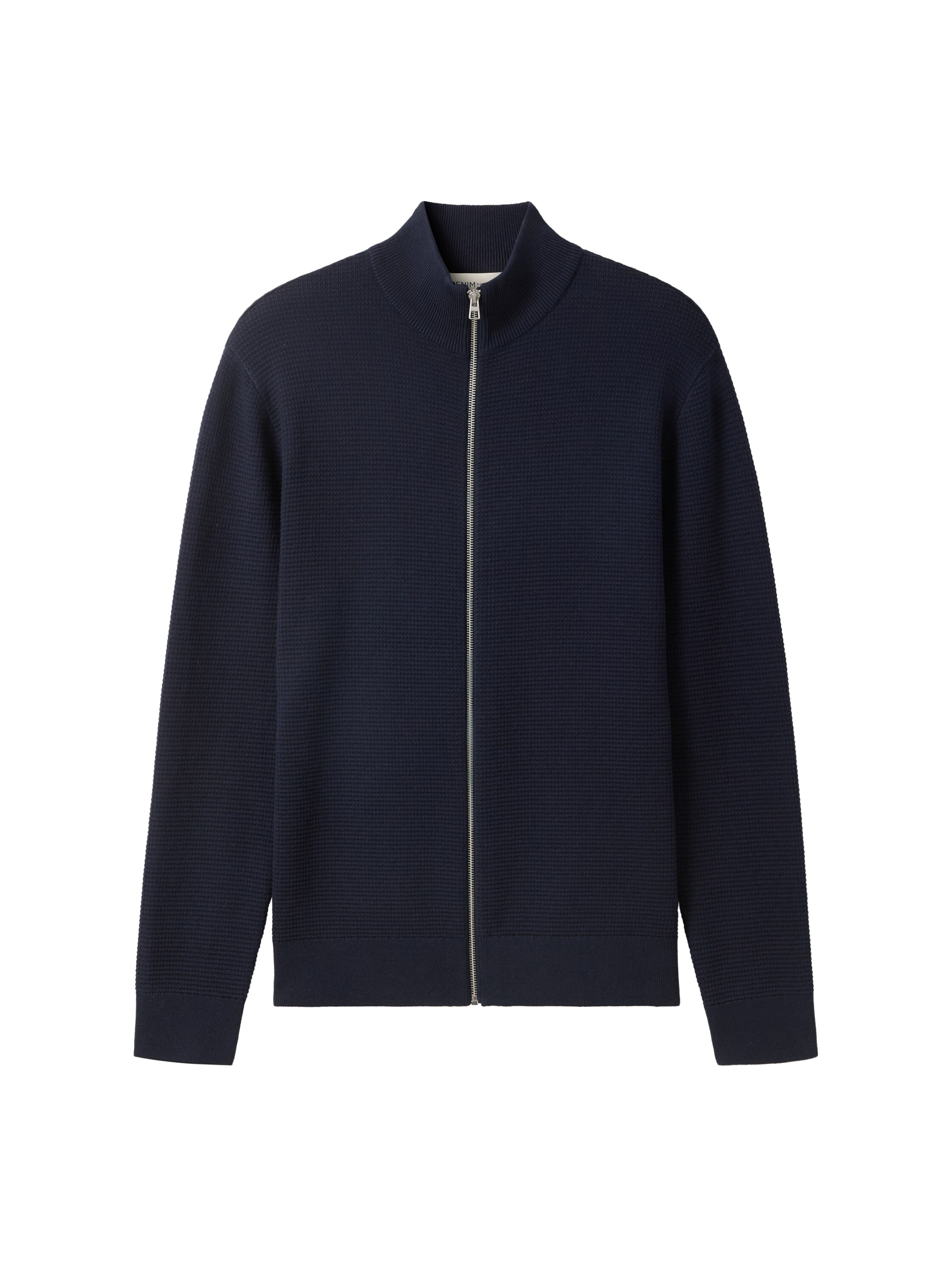 TOM TAILOR Denim Strickjacke, mit Stehkragen