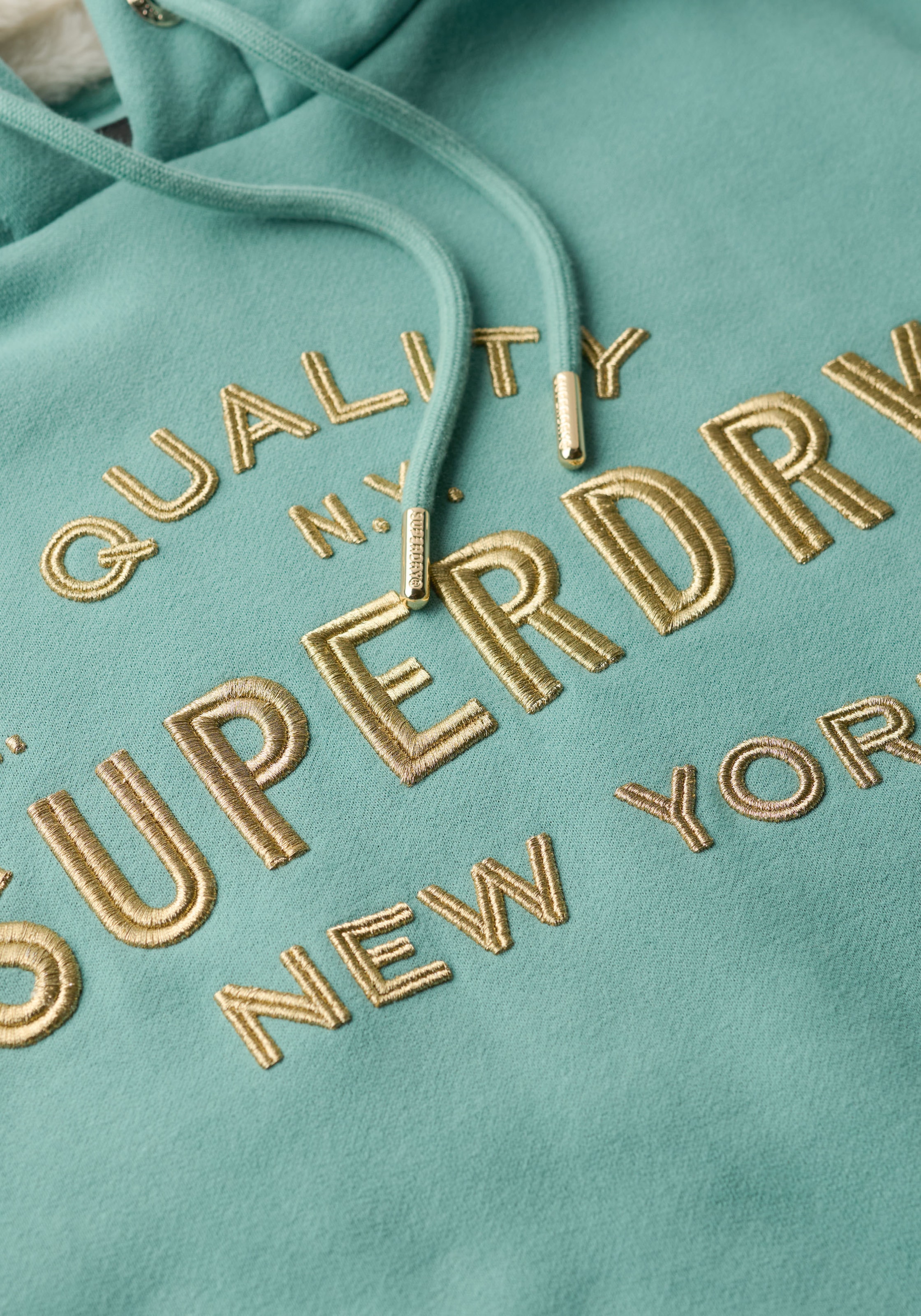 Superdry Jerseykleid »LUXE METALLIC LOGO HOOD DRESS«, Sommerkleid