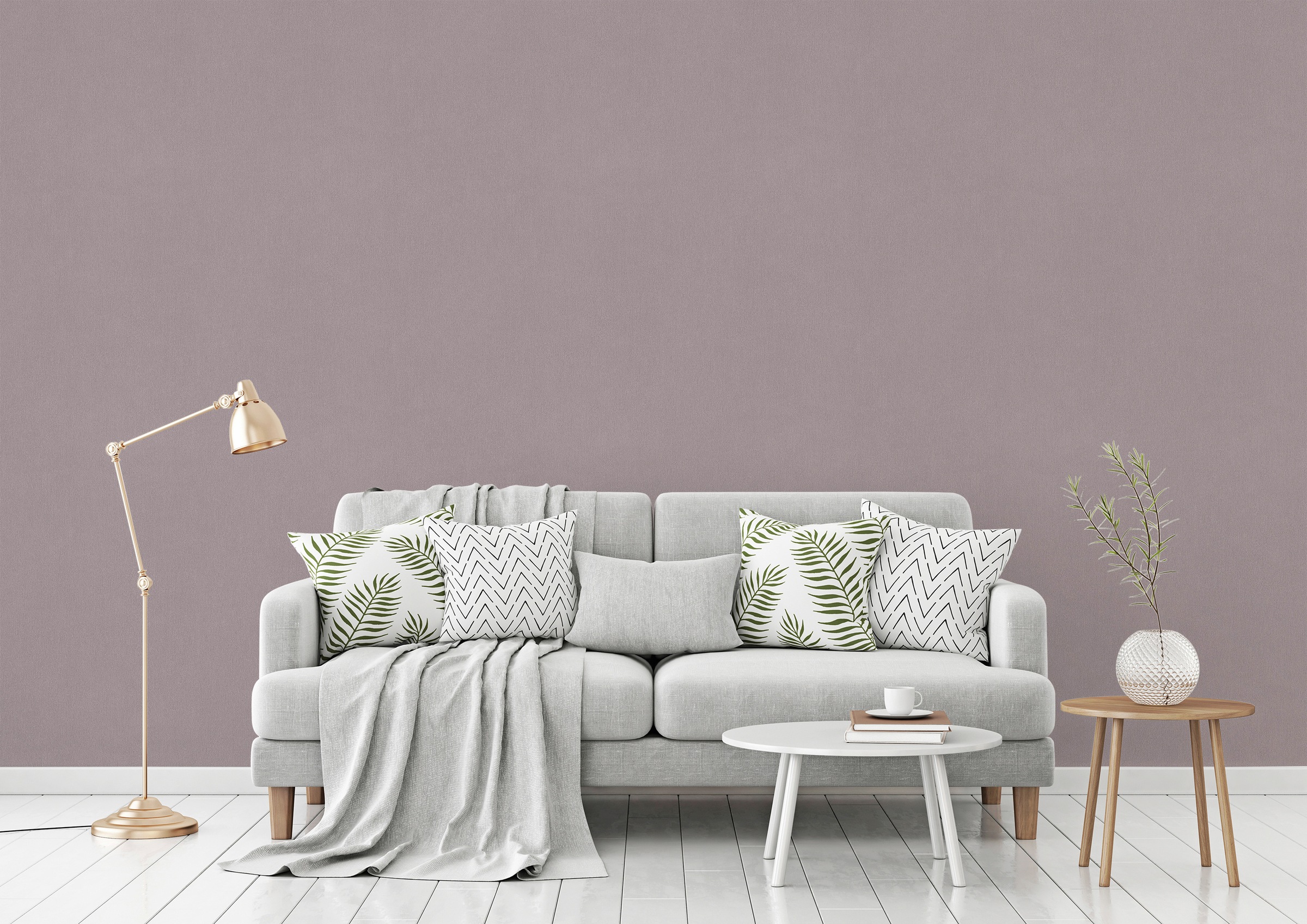 A.S. Création Vliestapete »Dream Flowery«, einfarbig-unifarben-uni, einfarbige Tapete Uni Tapeten Wohnzimmer Schlafzimmer Küche Flur Optik