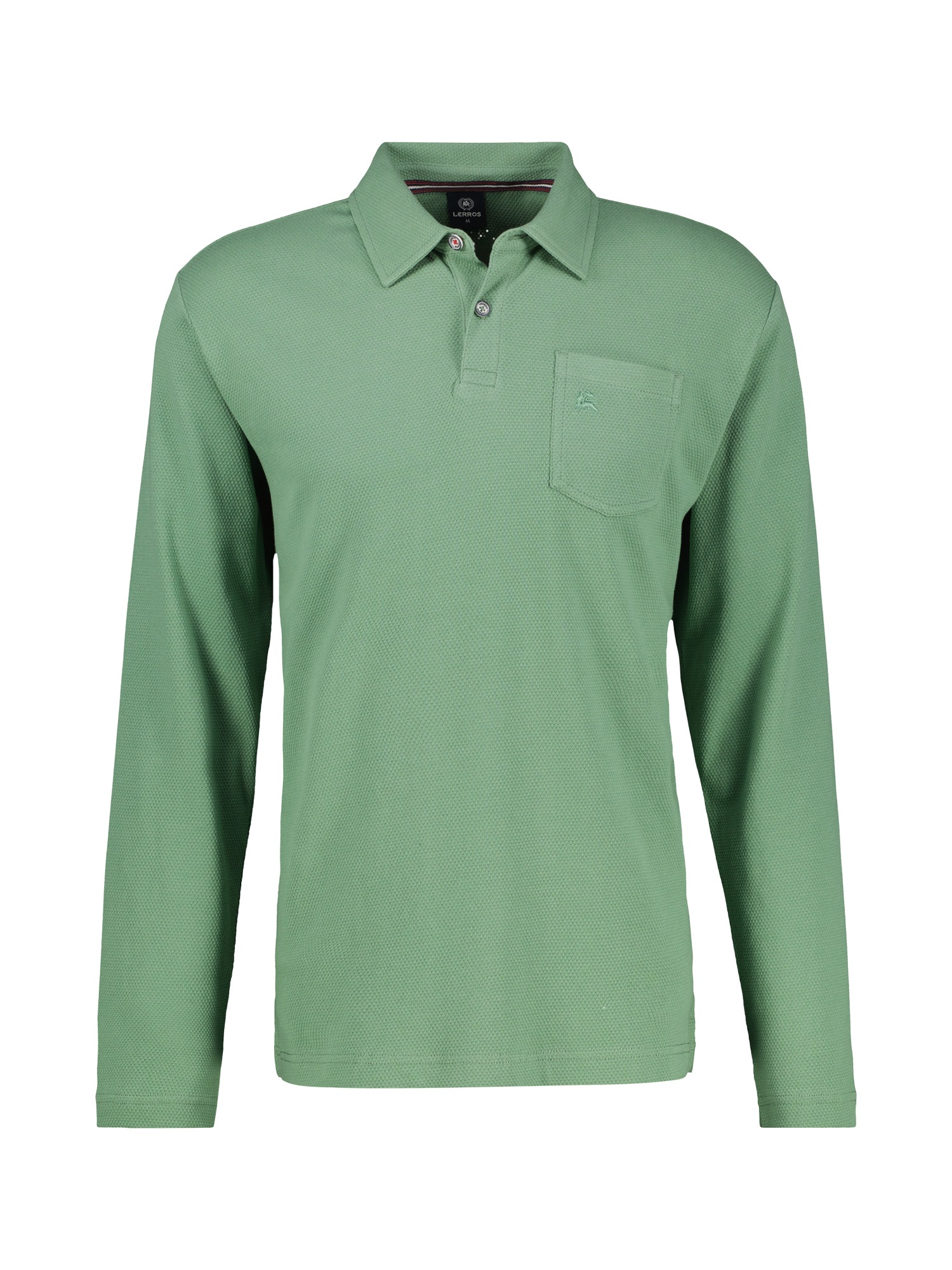 LERROS Langarmshirt »LERROS Herren Langarmpolo in Waffel-Piqué«