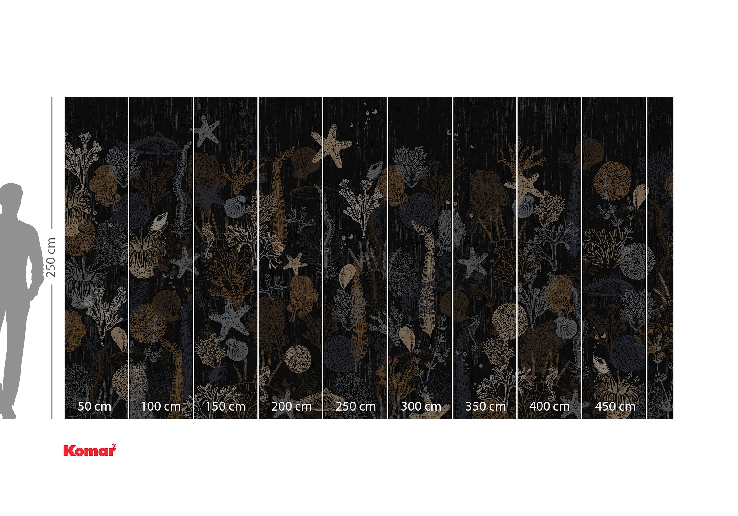 Komar Fototapete »Digitaldruck Vlies - Deep Delight - Größe 500 x 250 cm«, bedruckt-floral-geblümt-gemustert-tropisch, Wohnzimmer, Schlafzimmer