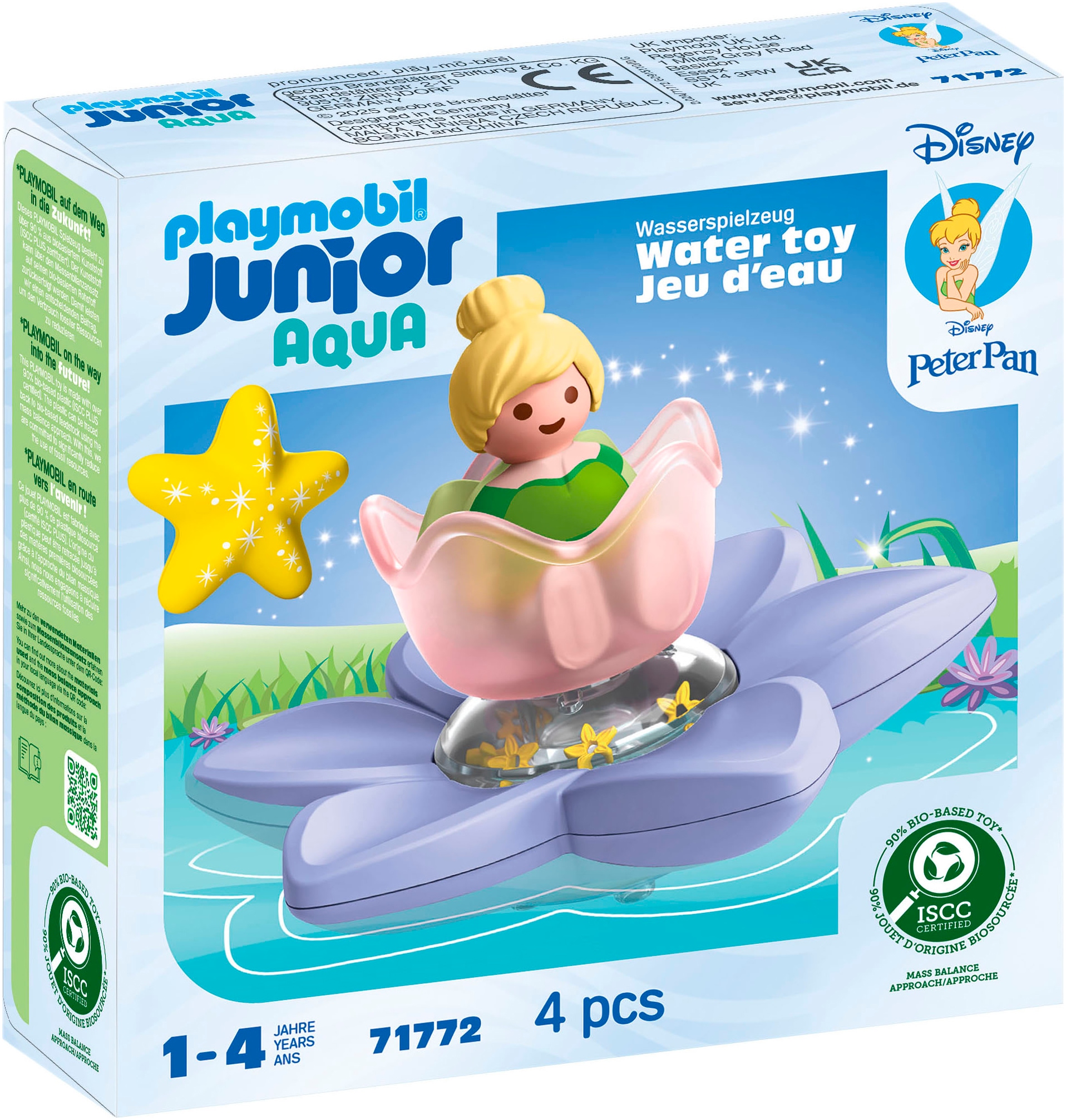Playmobil® Konstruktions-Spielset »Tinkerbells magische Feen-Schwimmblume (71772), JUNIOR & Disney«, (4 St.), Made in Europe