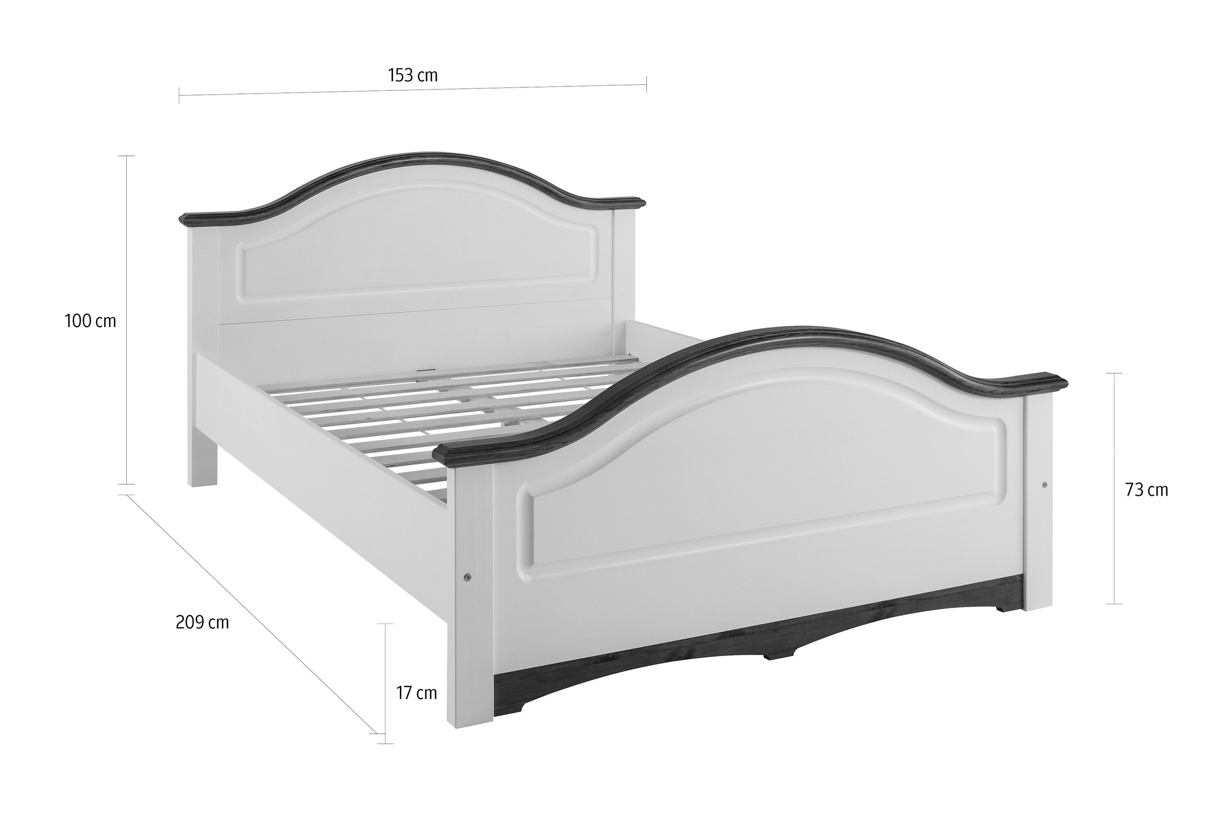 Home affaire Massivholzbett »Konrad, hohe Belastbarkeit! FSC® zertifiziertes Massivholz«, (Breite/Belastbarkeit 180cm/220 KG, 140cm/180 KG), aus massivem Kiefernholz, FSC®-zertifiziert, INKLUSIVE Rollrost